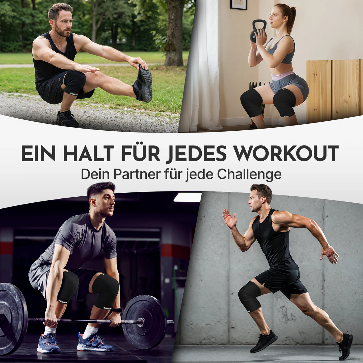 Kniebandagen - 2er Set, Größe S - XL – Größe: S (30-33 cm) | B-Ware - - Outlet von NEOLYMP | Fitnessequipment und Sportartikel
