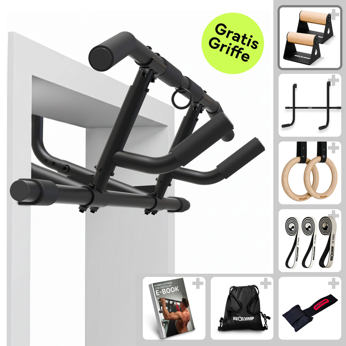 Barre De Traction LADER Pour Porte – Mentonnière 440 Lbs Comme Neuve !
