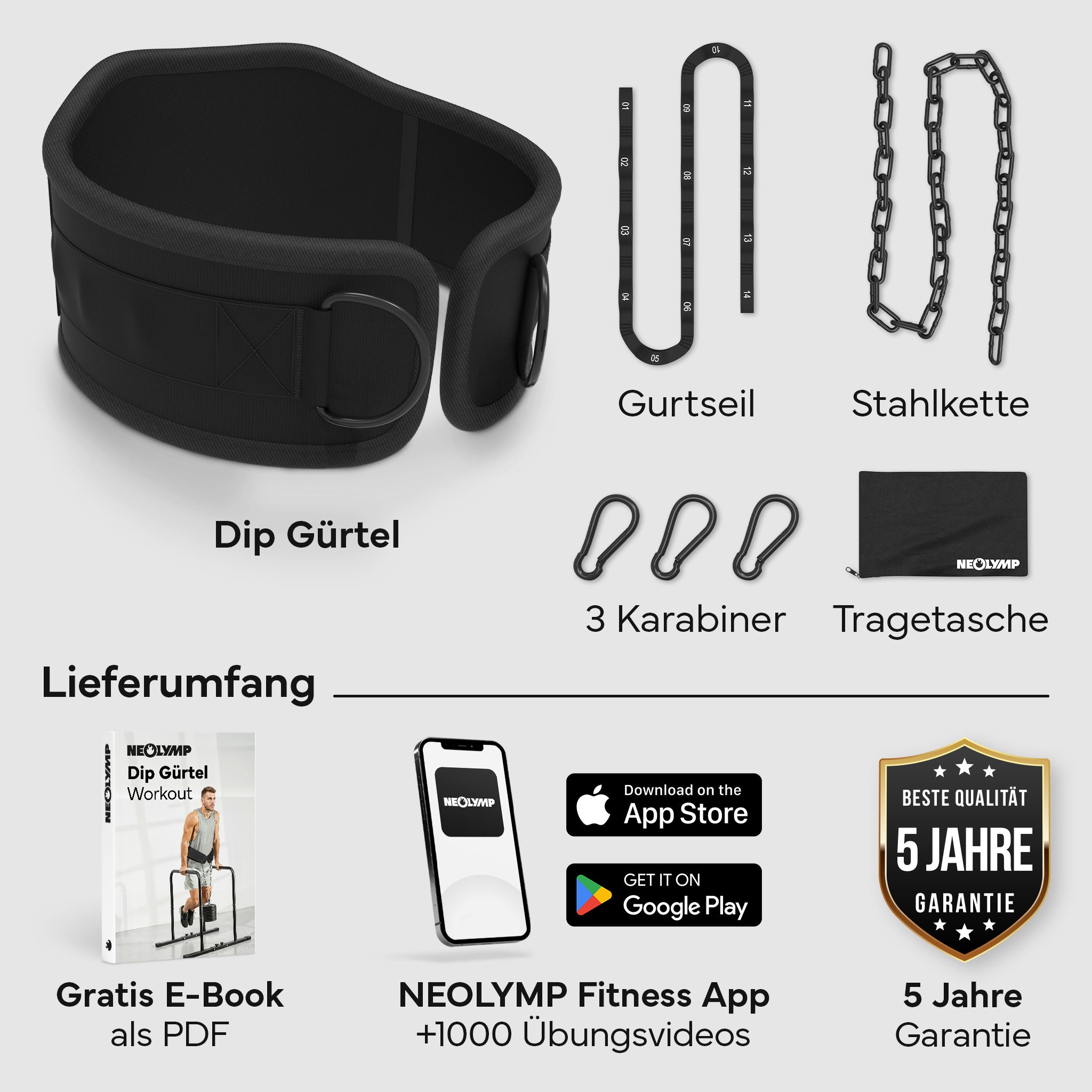 Dip-Gürtel Set für Calisthenics