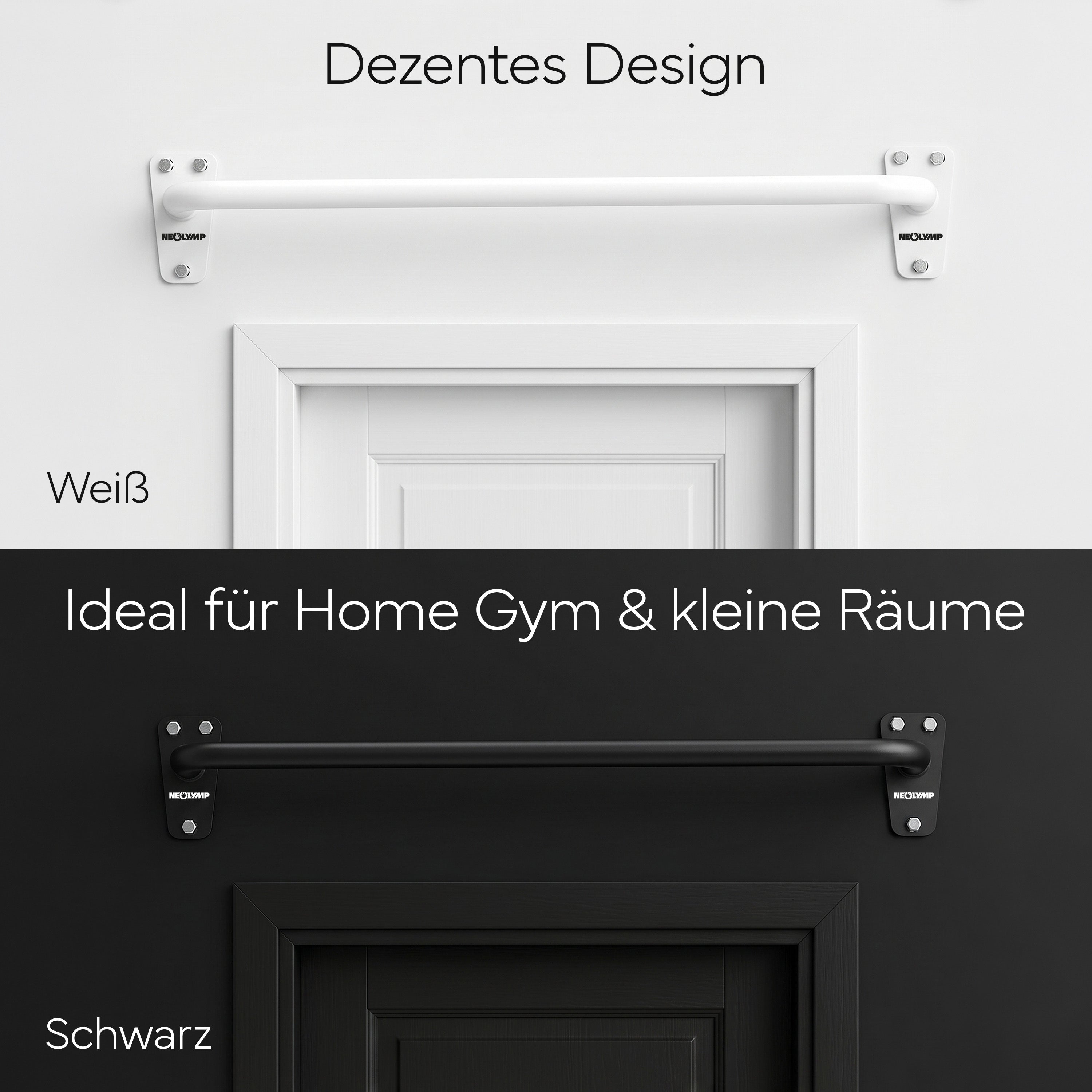 Klimmzugstange für Wandmontage, Pull Up Bar über der Tür - Weiß - Klimmzugstangen von NEOLYMP | Fitnessequipment und Sportartikel