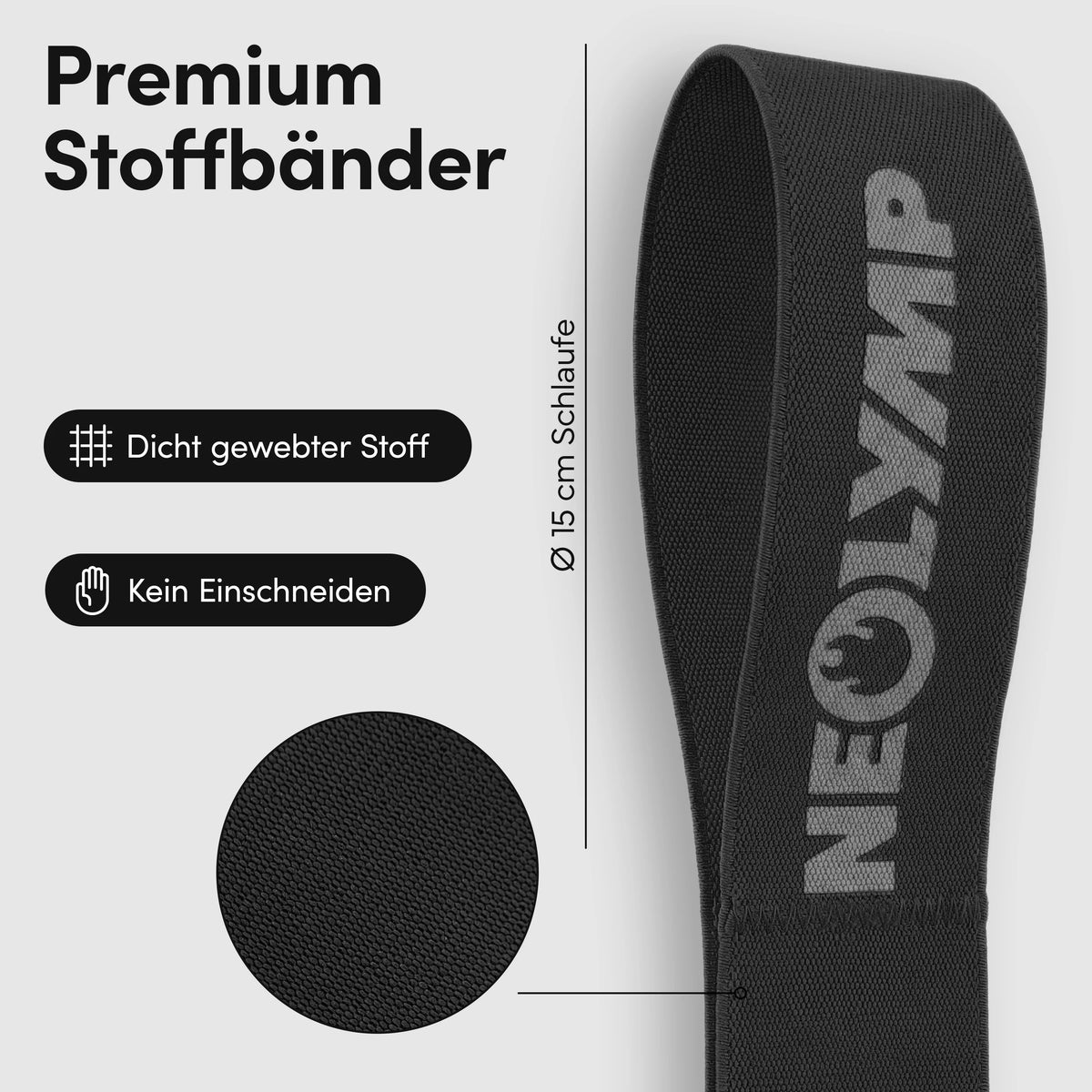 Stoff-Flatband – 5er-Set (B‑Ware) - - Outlet von NEOLYMP | Fitnessequipment und Sportartikel