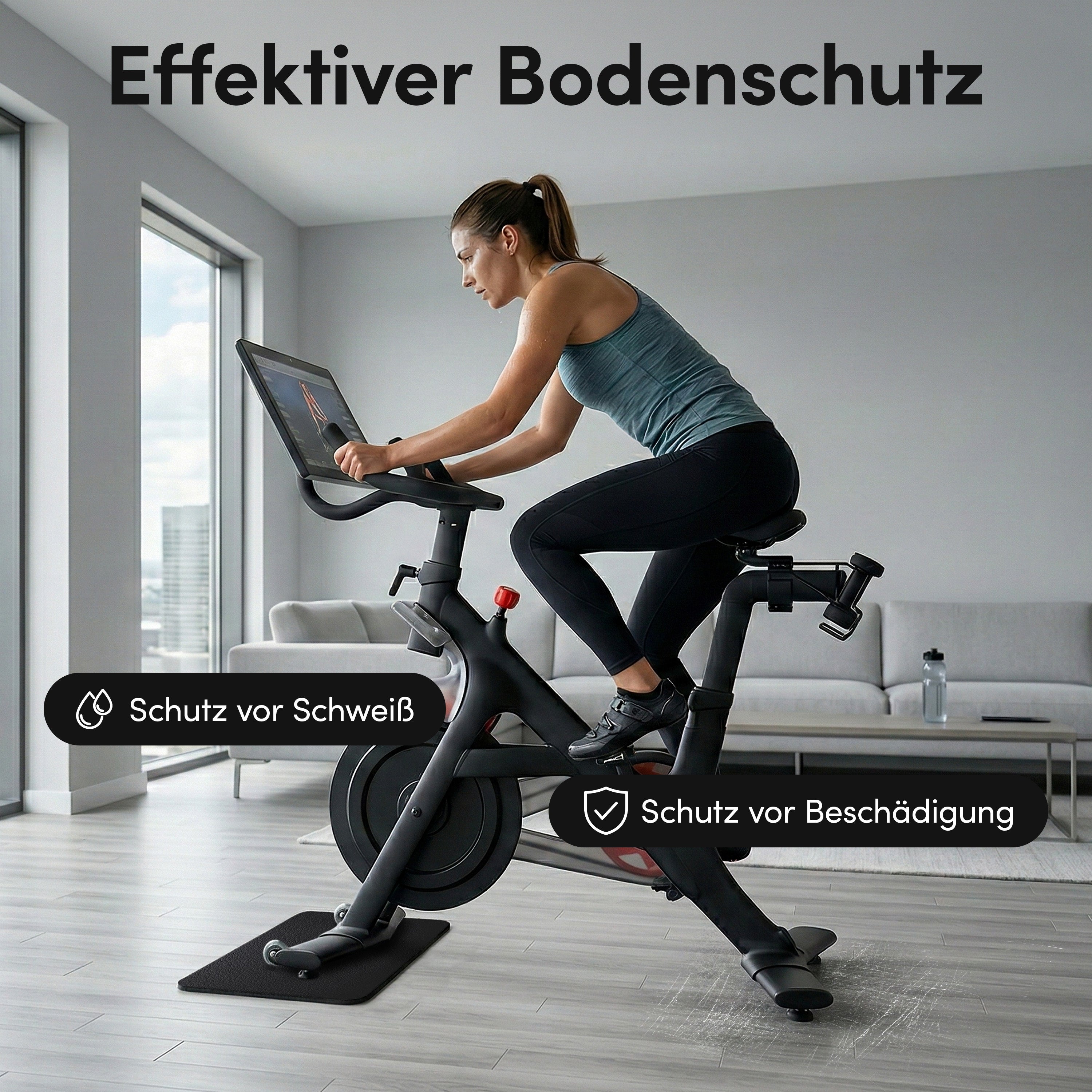 Protective mat for fitness equipment