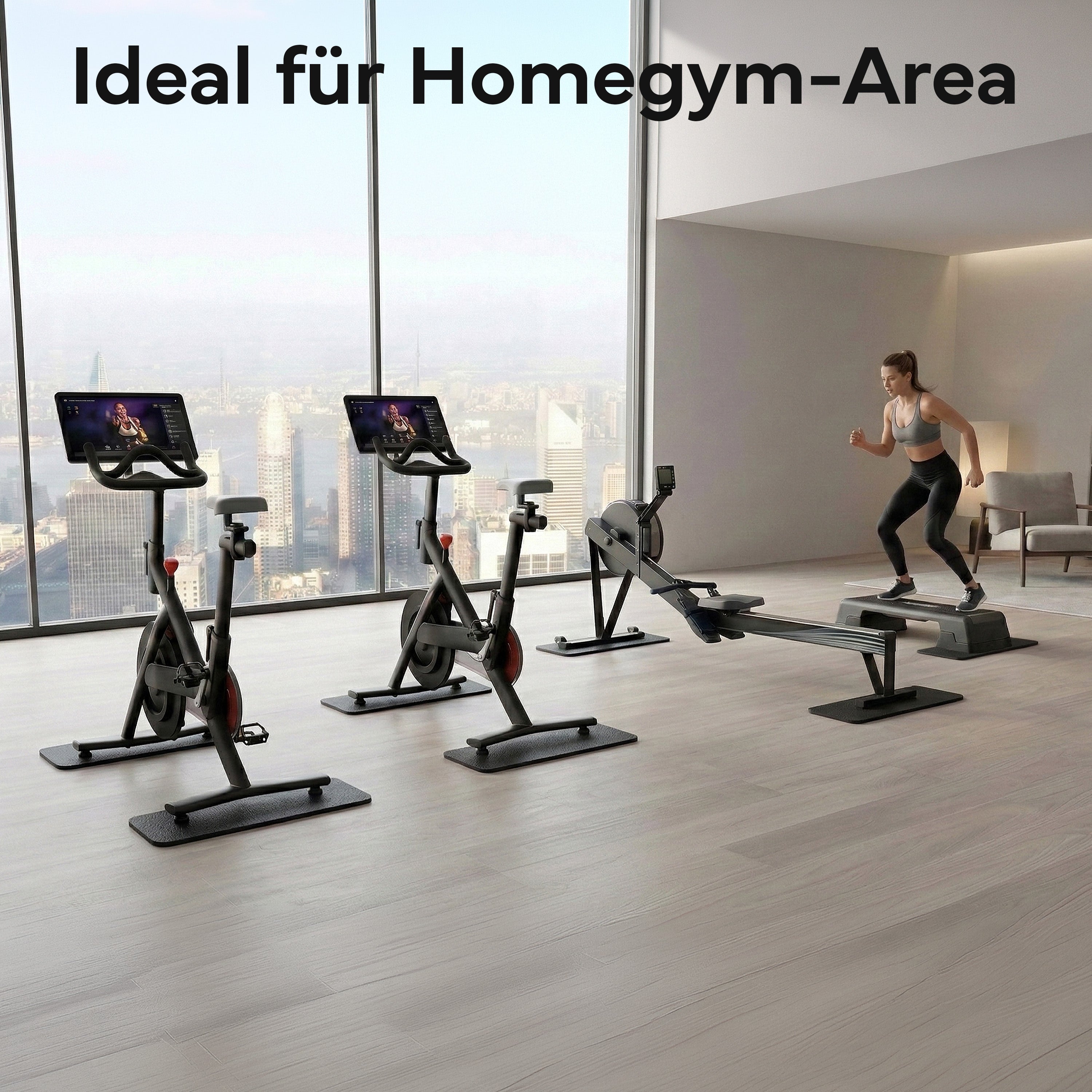 Protective mat for fitness equipment