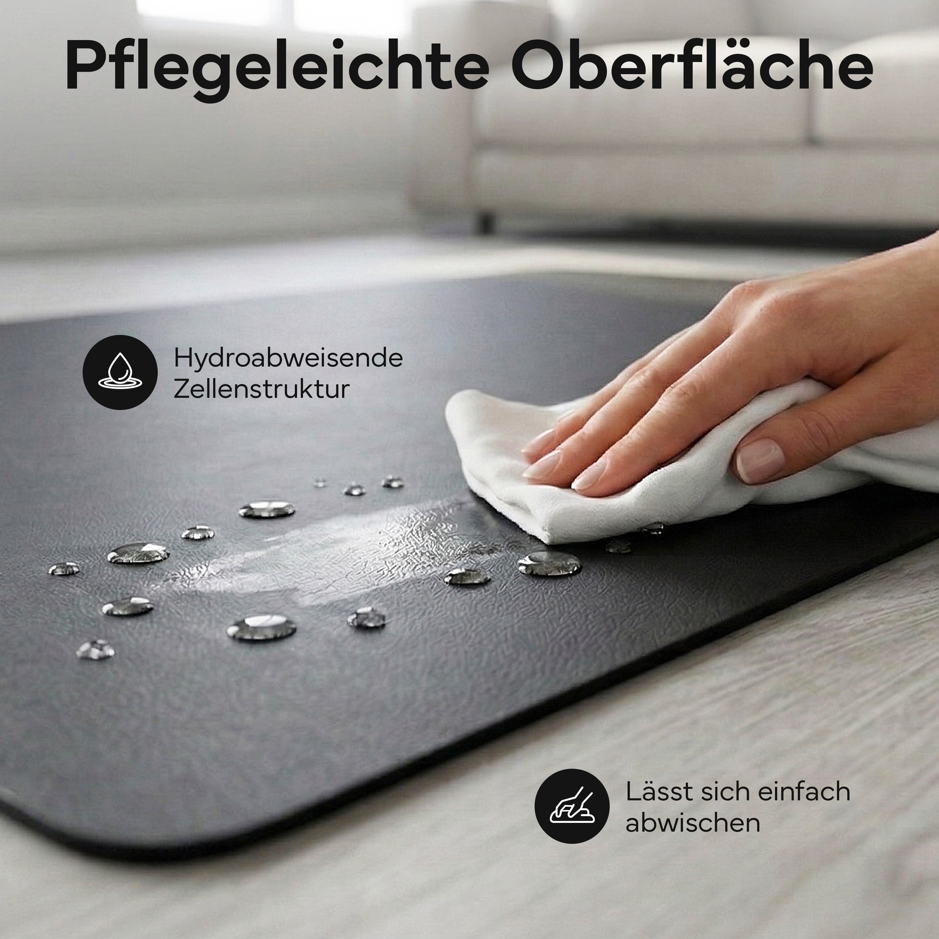 Bodenschutzmatte für Fitnessgeräte und Laufbänder XXL - Schwarz - von NEOLYMP | Fitnessequipment und Sportartikel