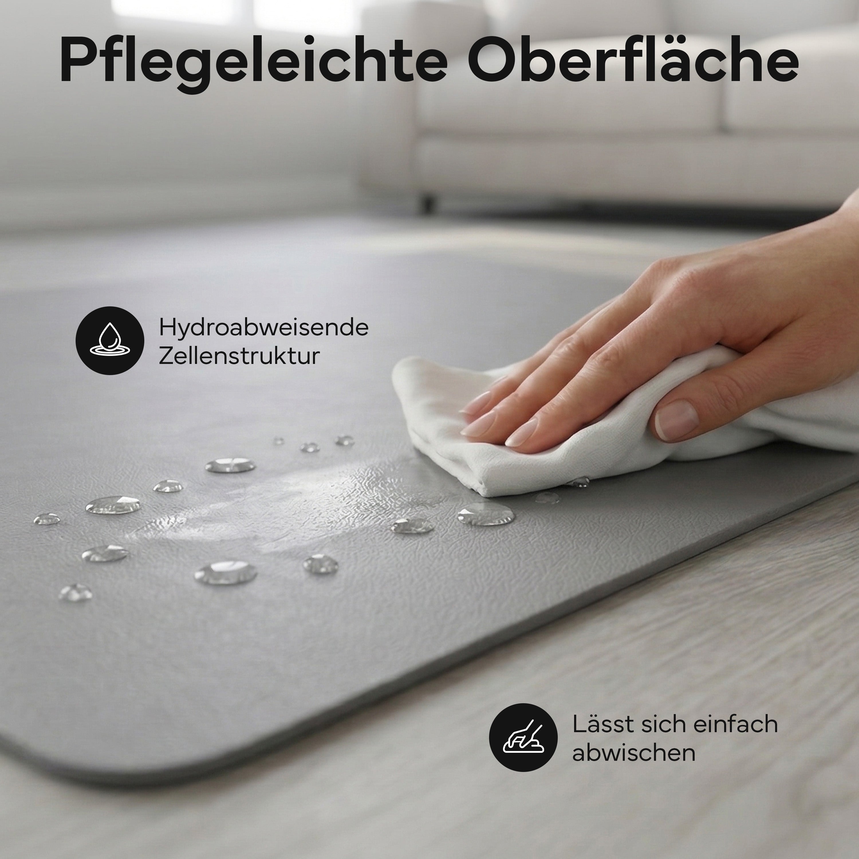 Bodenschutzmatte für Fitnessgeräte und Laufbänder XXL - Grau - von NEOLYMP | Fitnessequipment und Sportartikel