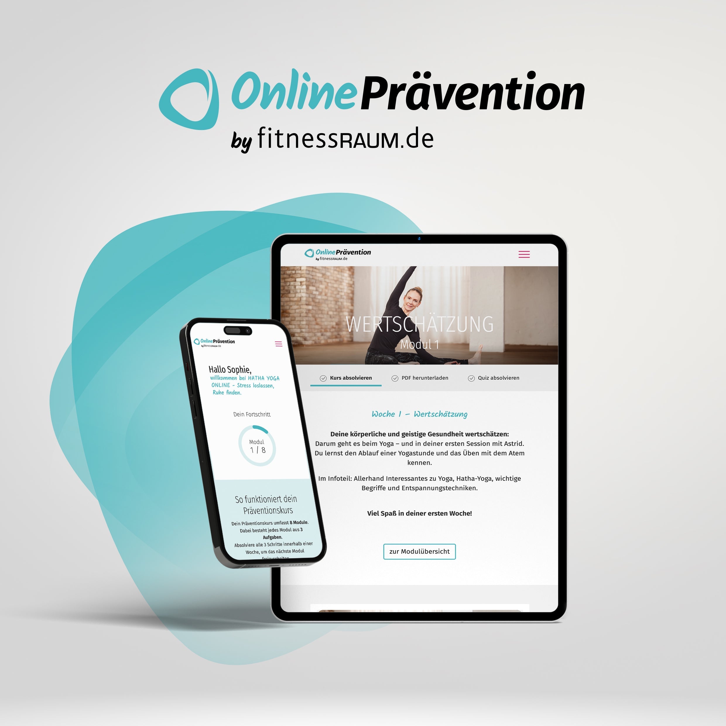 HATHA YOGA - Stress loslassen, Ruhe finden: 8-Wochen Online-Präventionskurs – bis zu 100% erstattbar + 6 Monate Gratiszugang fitnessRAUM.de