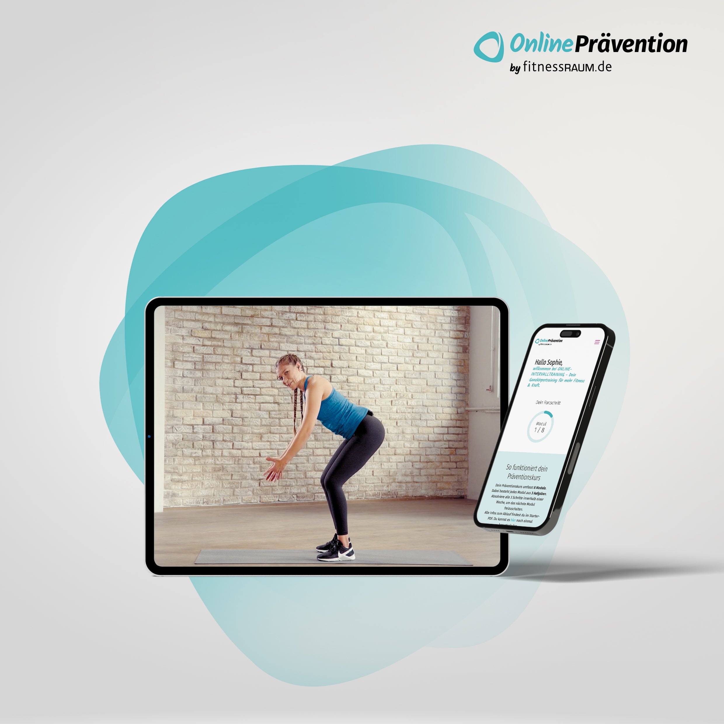 INTERVALLTRAINING - Dein Ganzkörpertraining für mehr Fitness & Kraft: 8-Wochen Online-Präventionskurs – bis zu 100% erstattbar + 6 Monate Gratiszugang fitnessRAUM.de