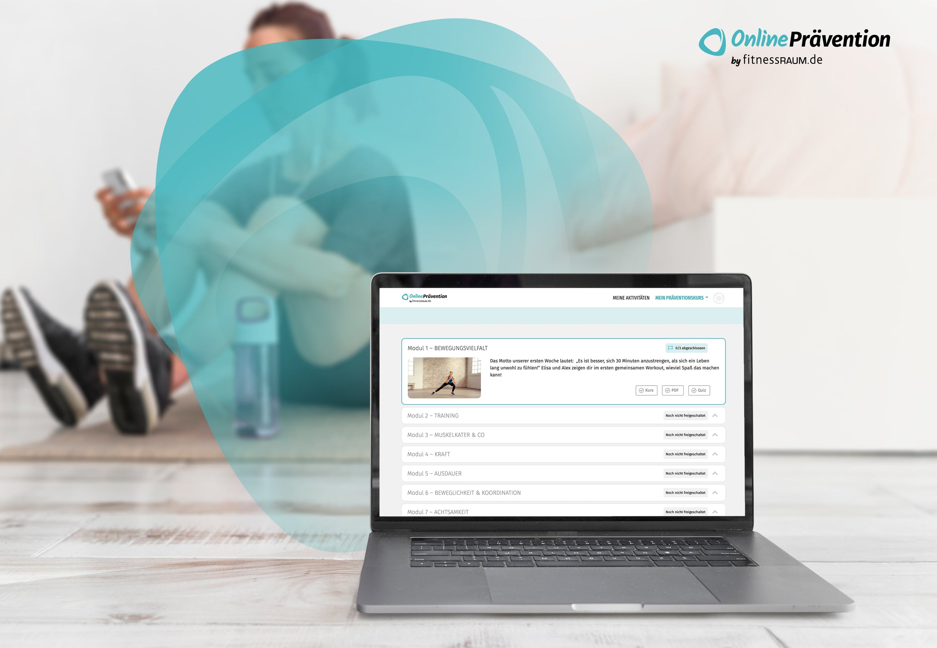 INTERVALLTRAINING - Dein Ganzkörpertraining für mehr Fitness & Kraft: 8-Wochen Online-Präventionskurs – bis zu 100% erstattbar + 6 Monate Gratiszugang fitnessRAUM.de