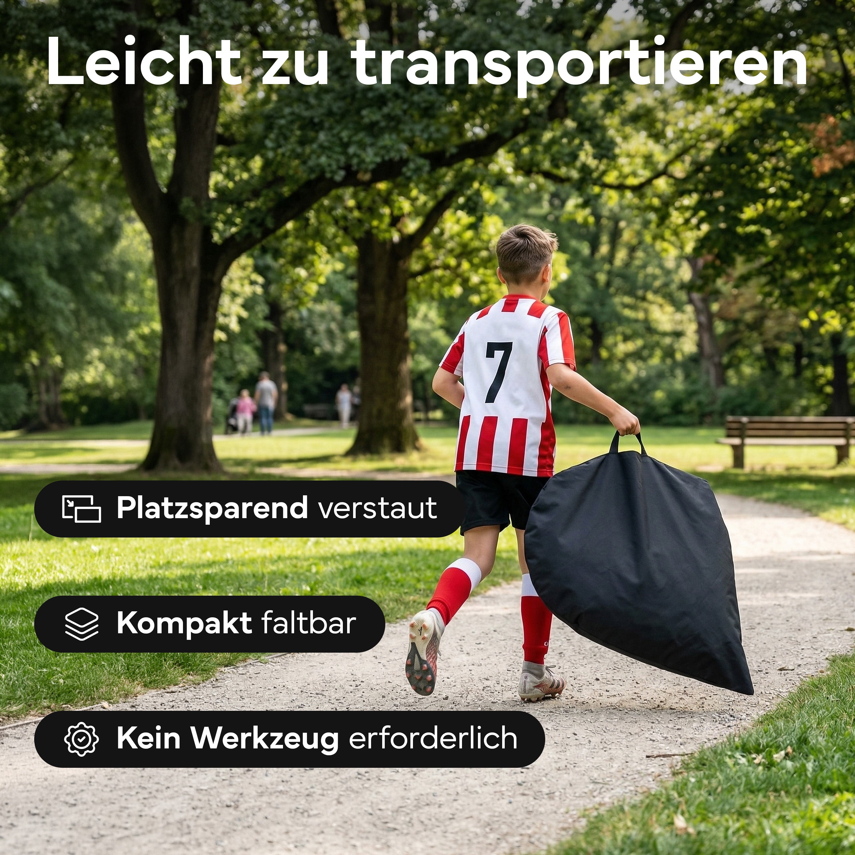 Fußballtore 2er Set in schwarz - mit Fiberglass, für Indoor & Outdoor - - Fußball-Equipment von NEOLYMP | Fitnessequipment und Sportartikel