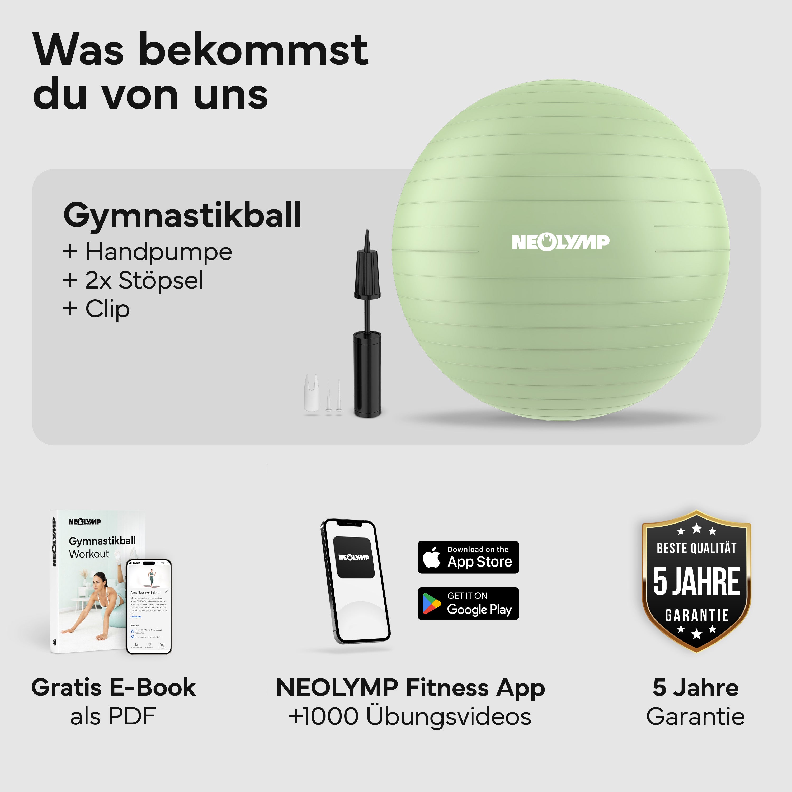 Gymnastikball - für aktives Sitzen, Recovery und Physio