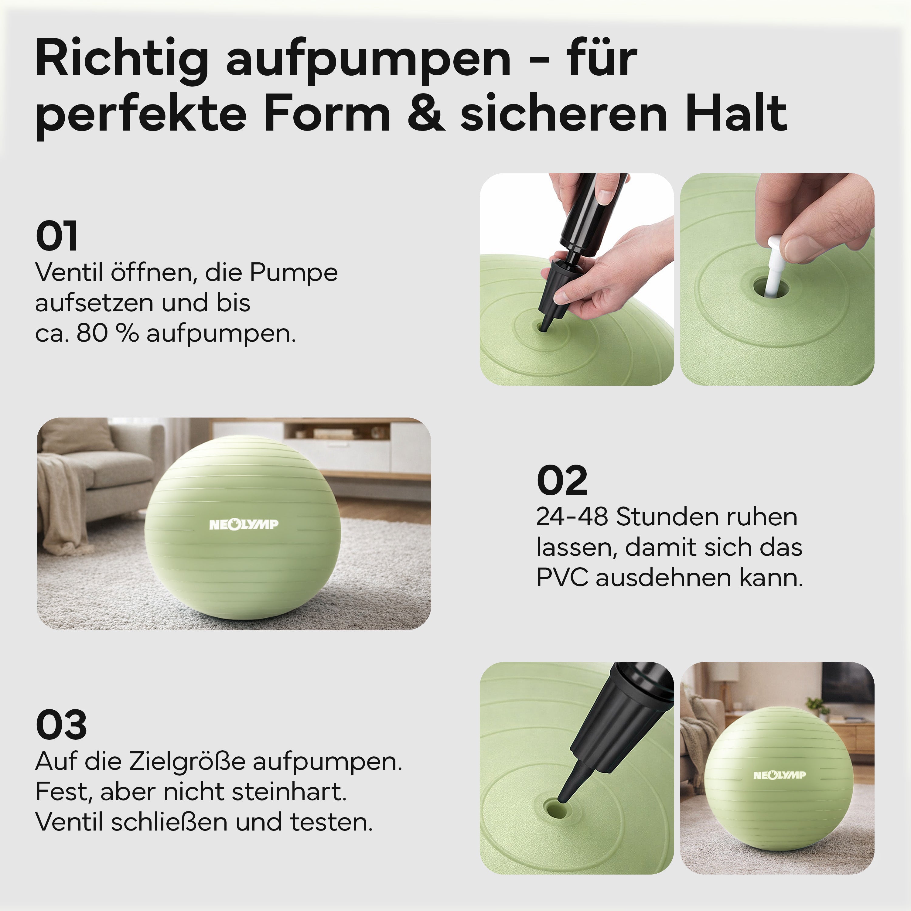 Gymnastikball - für aktives Sitzen, Recovery und Physio