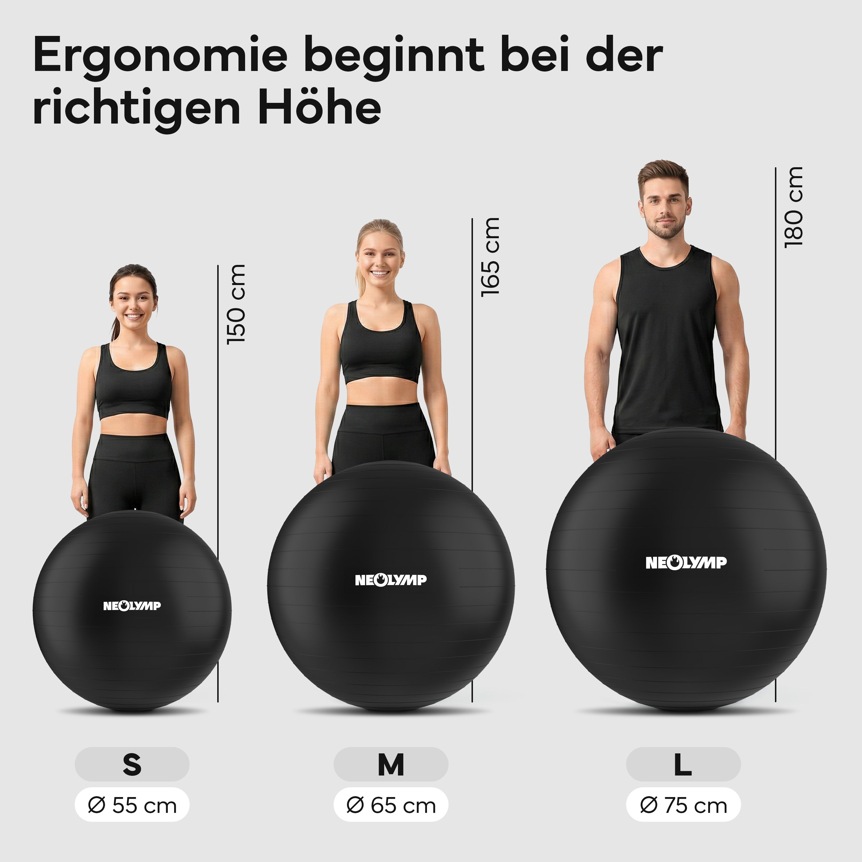 Gymnastikball - für aktives Sitzen, Recovery und Physio