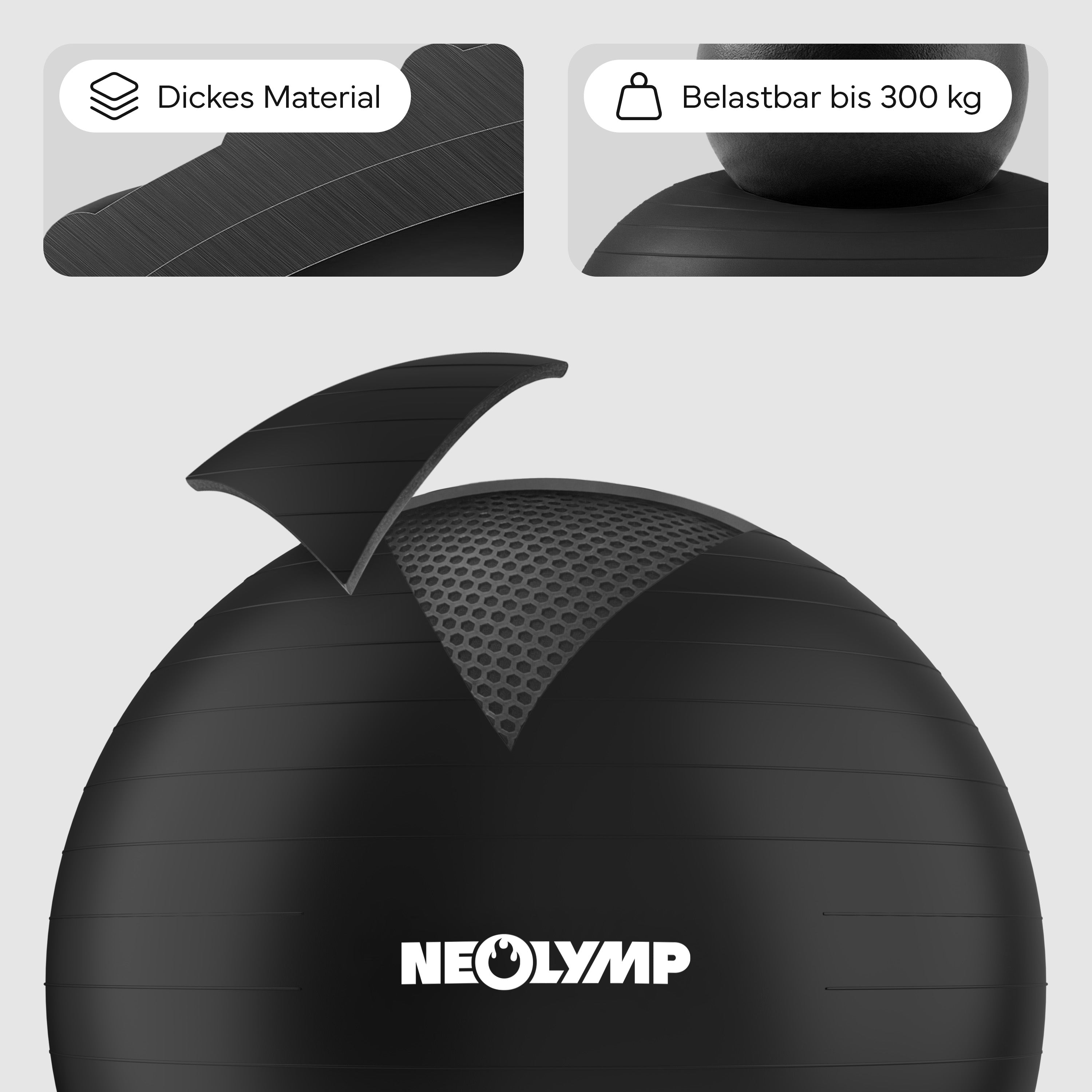 Gymnastikball - für aktives Sitzen, Recovery und Physio