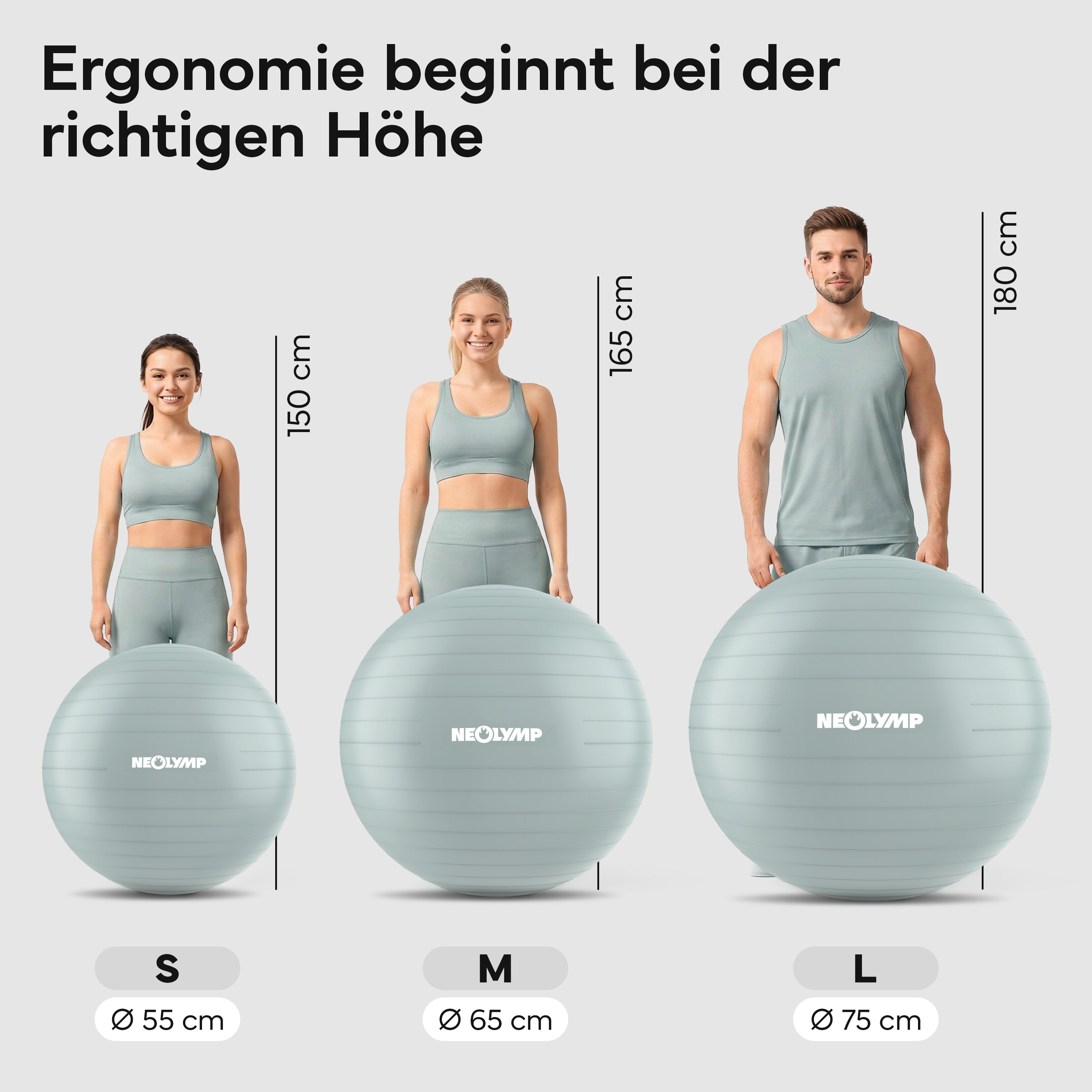 Gymnastikball - für aktives Sitzen, Recovery und Physio