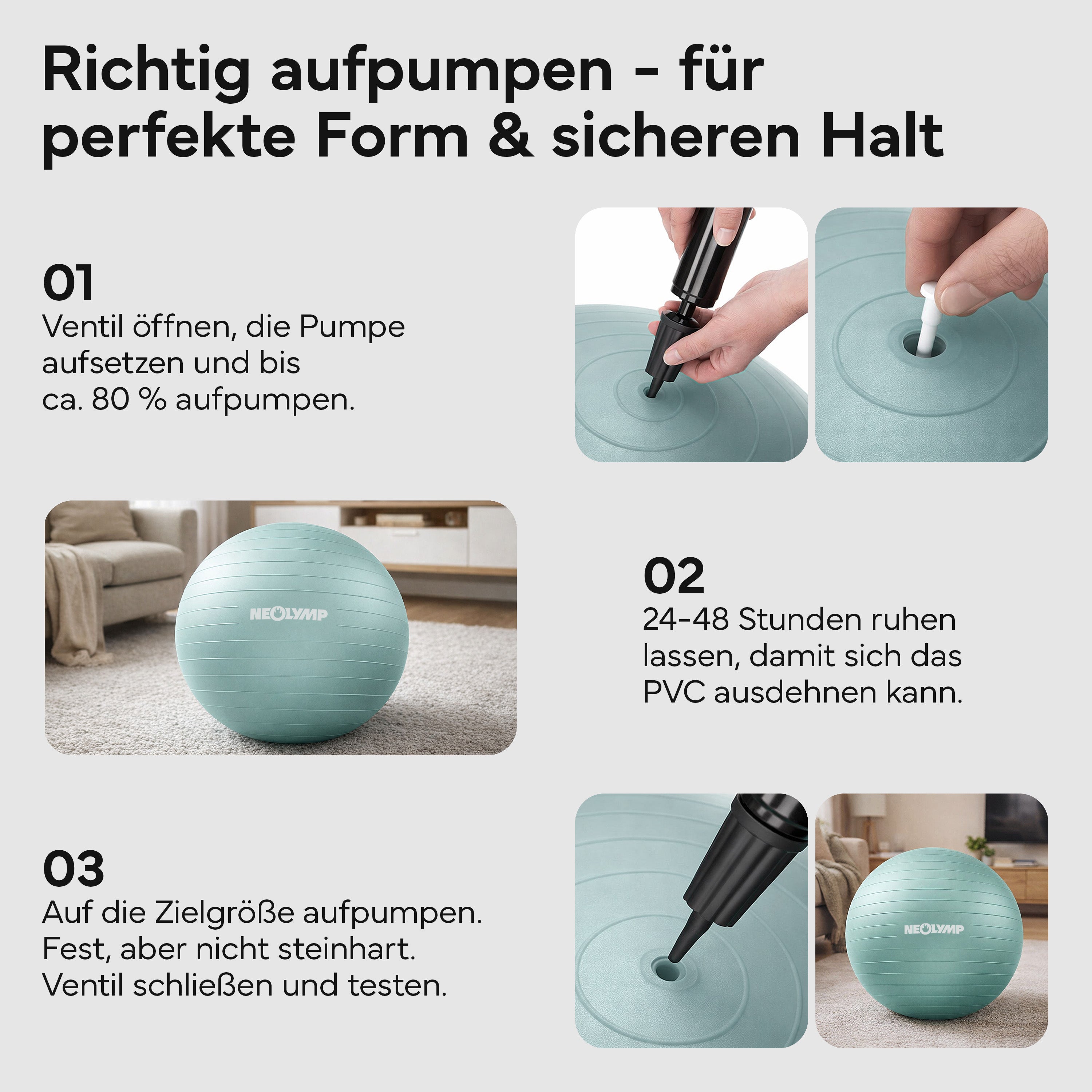 Gymnastikball - für aktives Sitzen, Recovery und Physio