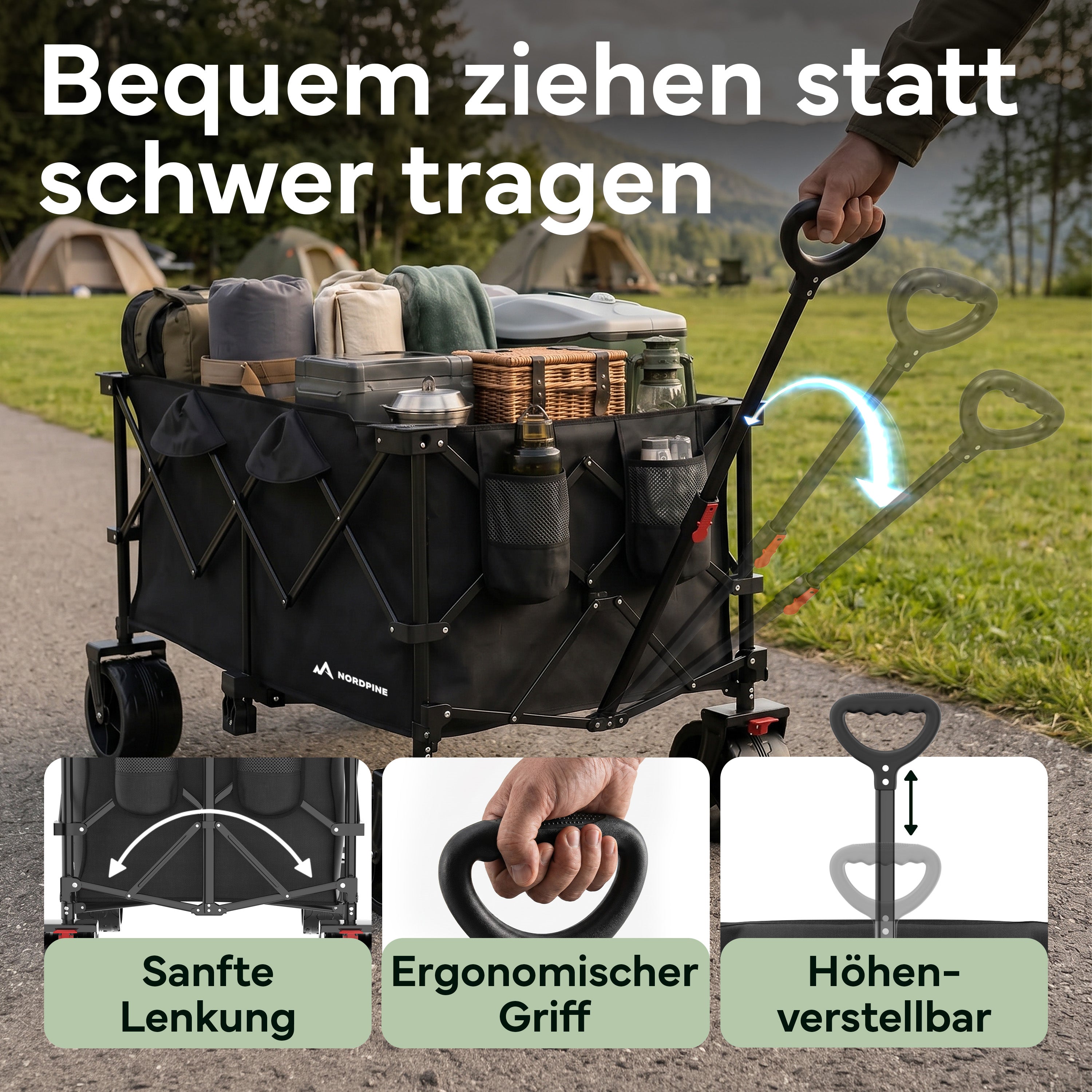 Bollerwagen faltbar - 200L / 300L - 200 Liter - Outdoor-Equipment von NORDPINE | Outdoor-Equipment, Wandern, Camping