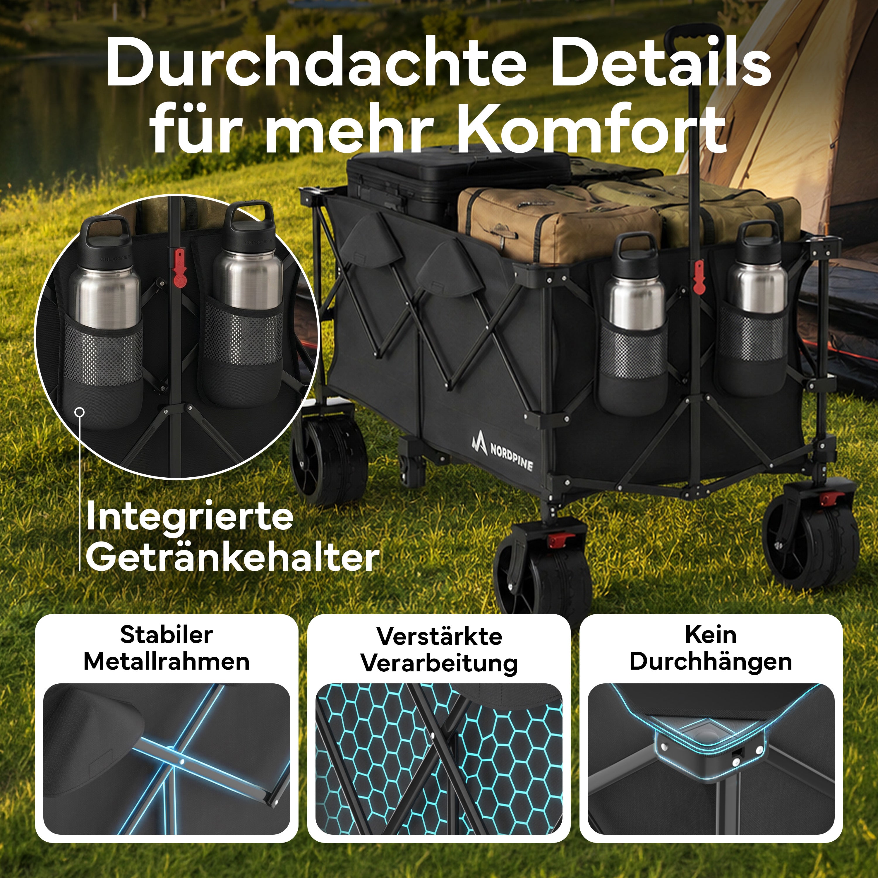 Bollerwagen faltbar - 200L / 300L - 200 Liter - Outdoor-Equipment von NORDPINE | Outdoor-Equipment, Wandern, Camping