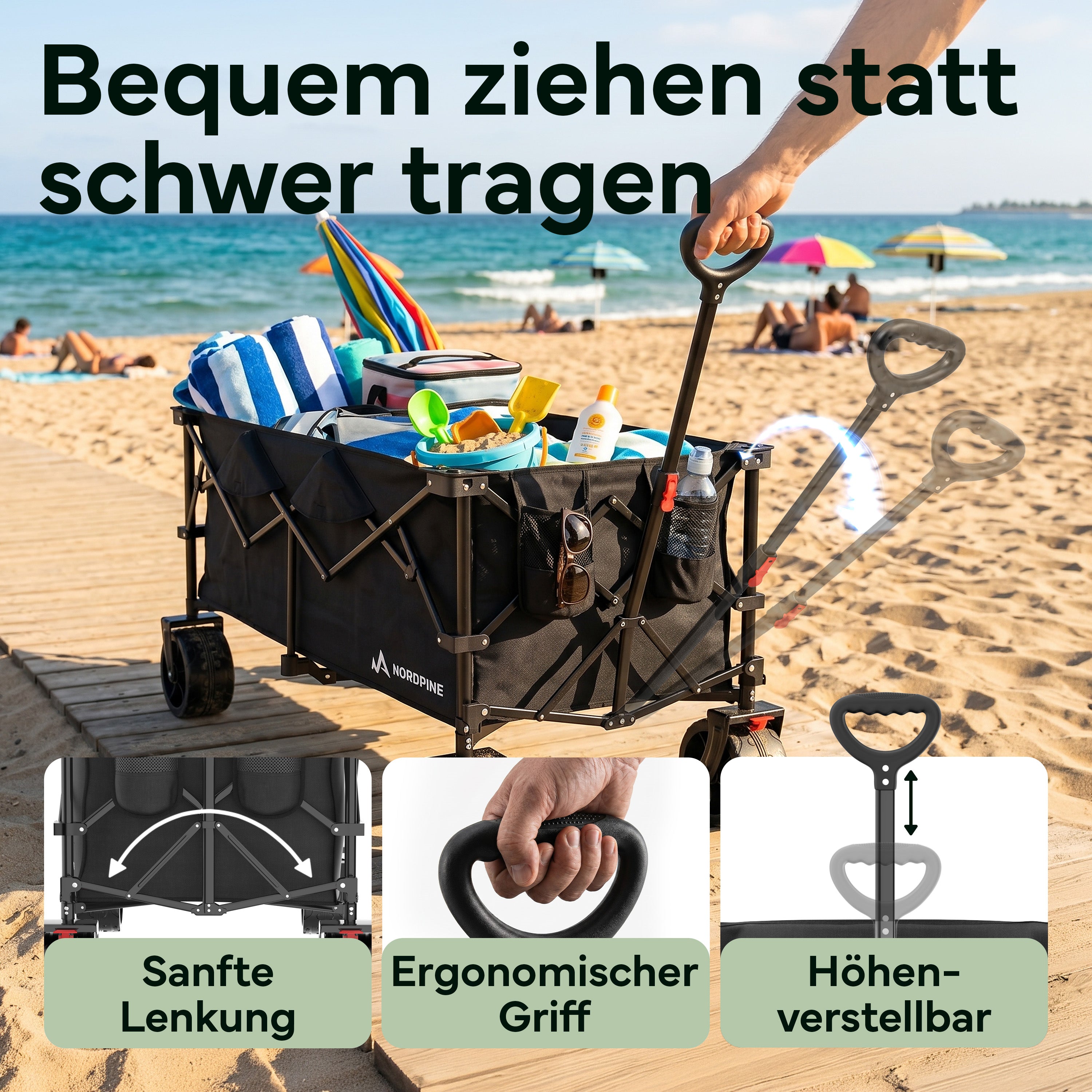 Bollerwagen faltbar - 200L / 300L - 300 Liter - Outdoor-Equipment von NORDPINE | Outdoor-Equipment, Wandern, Camping