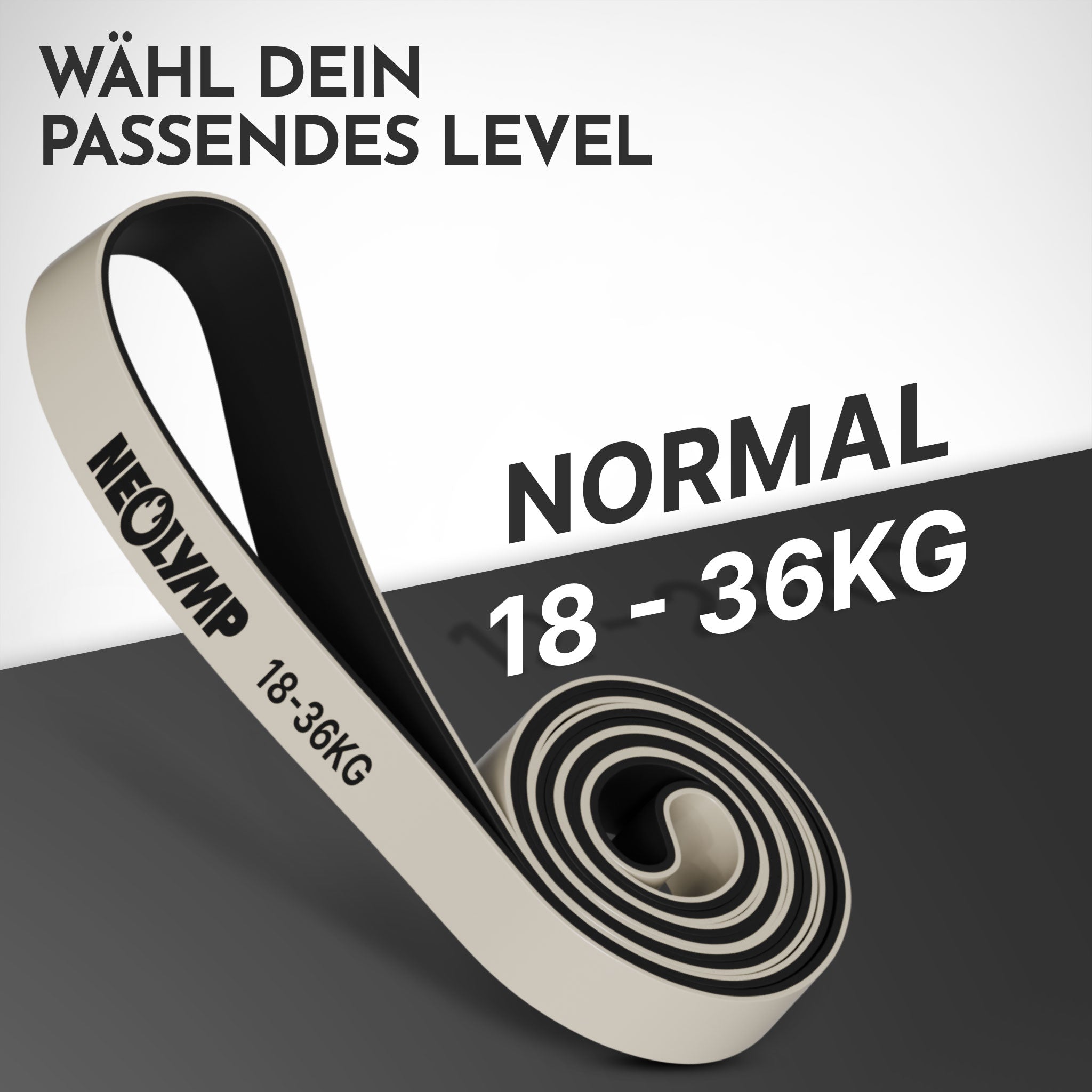 Heavy Resistance Bands aus Latex grau