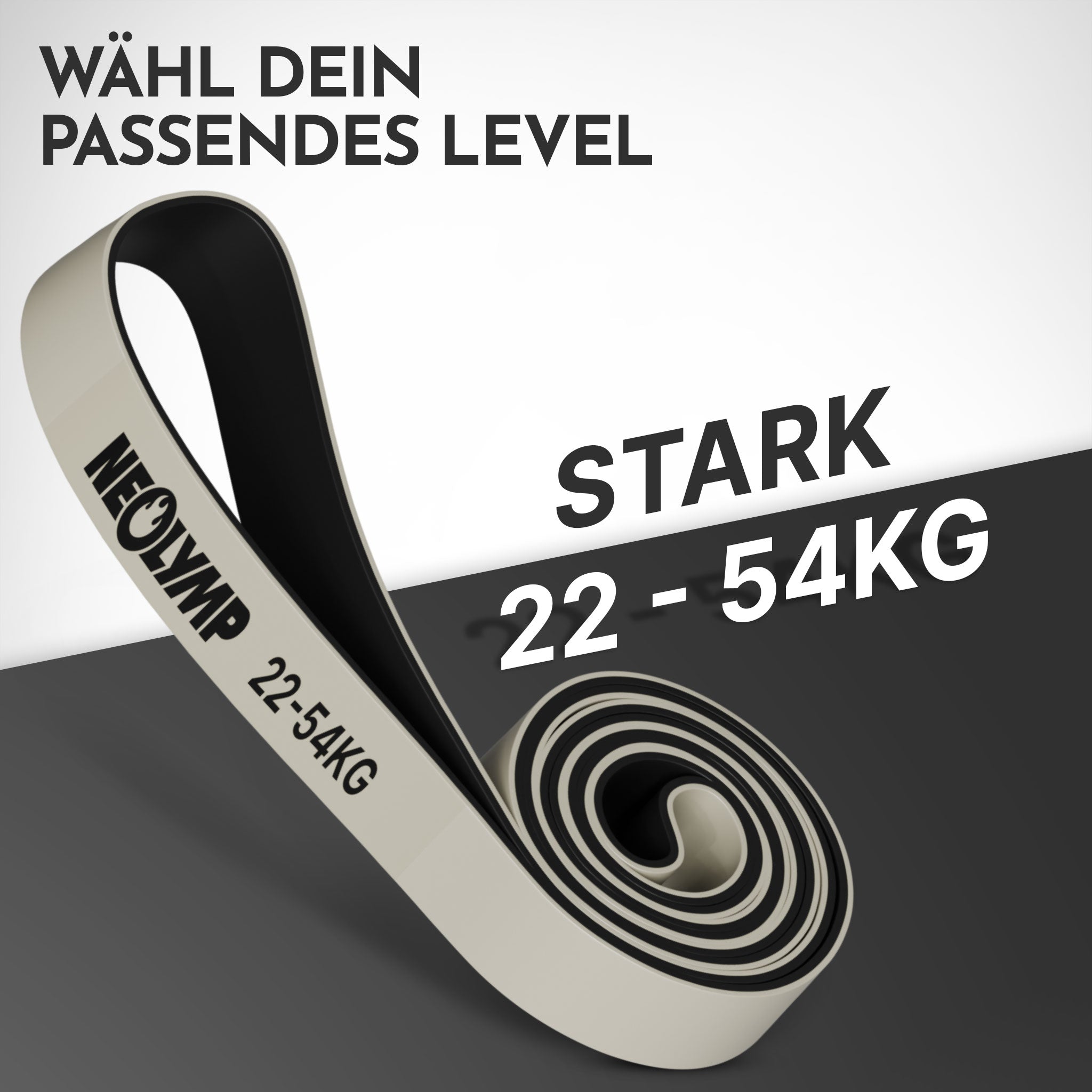 Heavy Resistance Bands aus Latex grau
