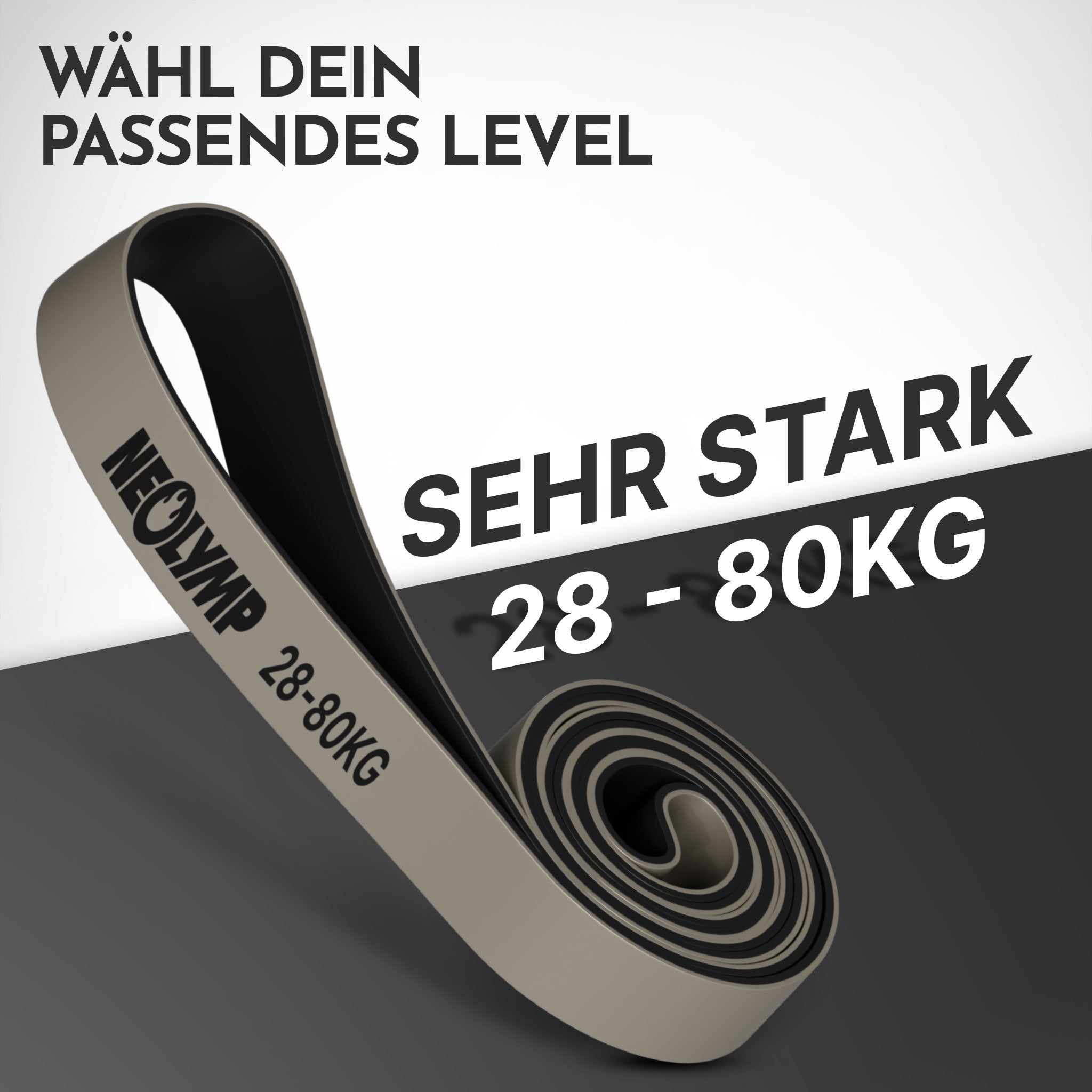 Heavy Resistance Bands aus Latex grau