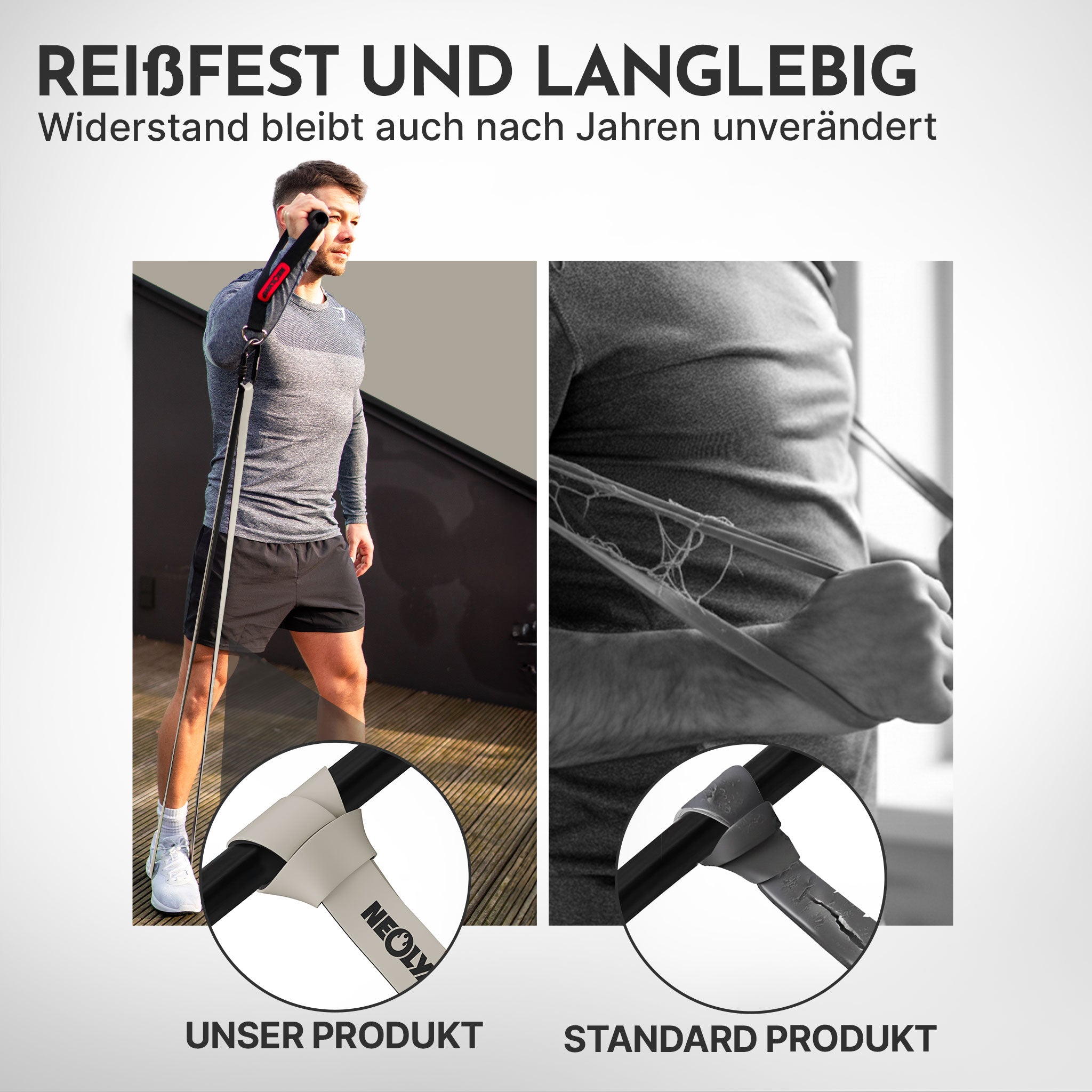 Heavy Resistance Bands aus Latex grau