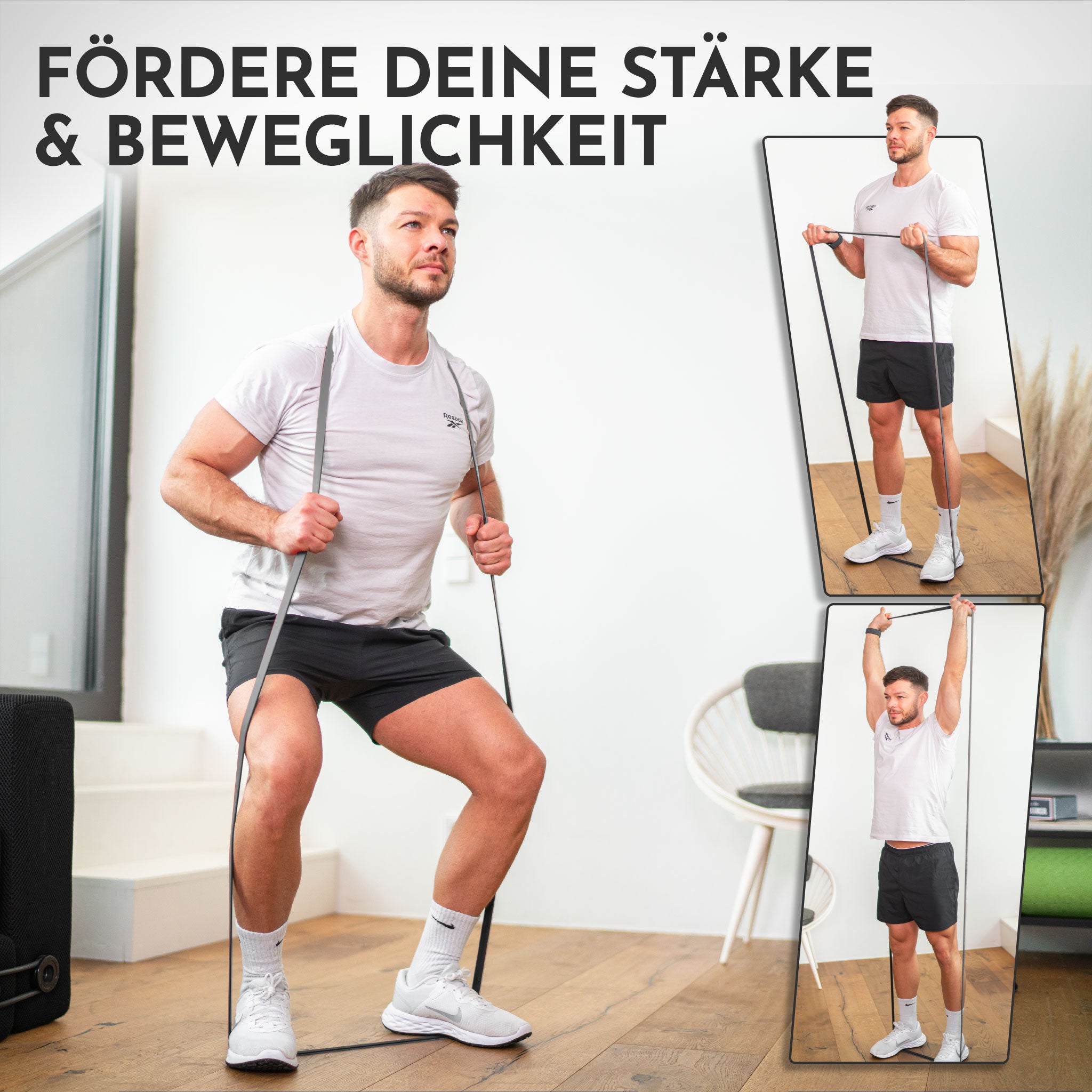 Heavy Resistance Bands aus Latex grau