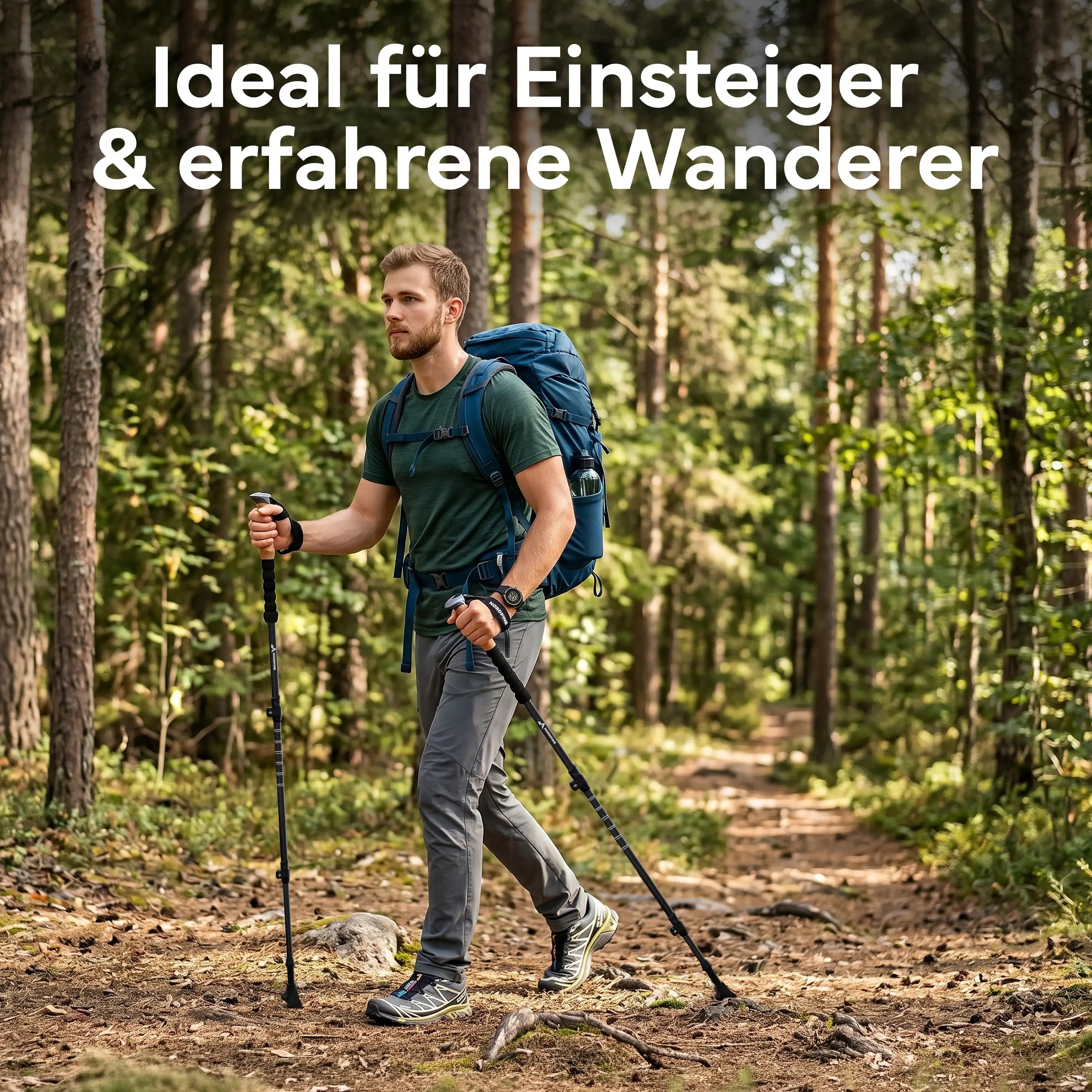 Teleskop Wanderstöcke aus Carbon / Aluminium - Carbon 65-135cm - Outdoor-Equipment von NORDPINE | Outdoor-Equipment, Wandern, Camping