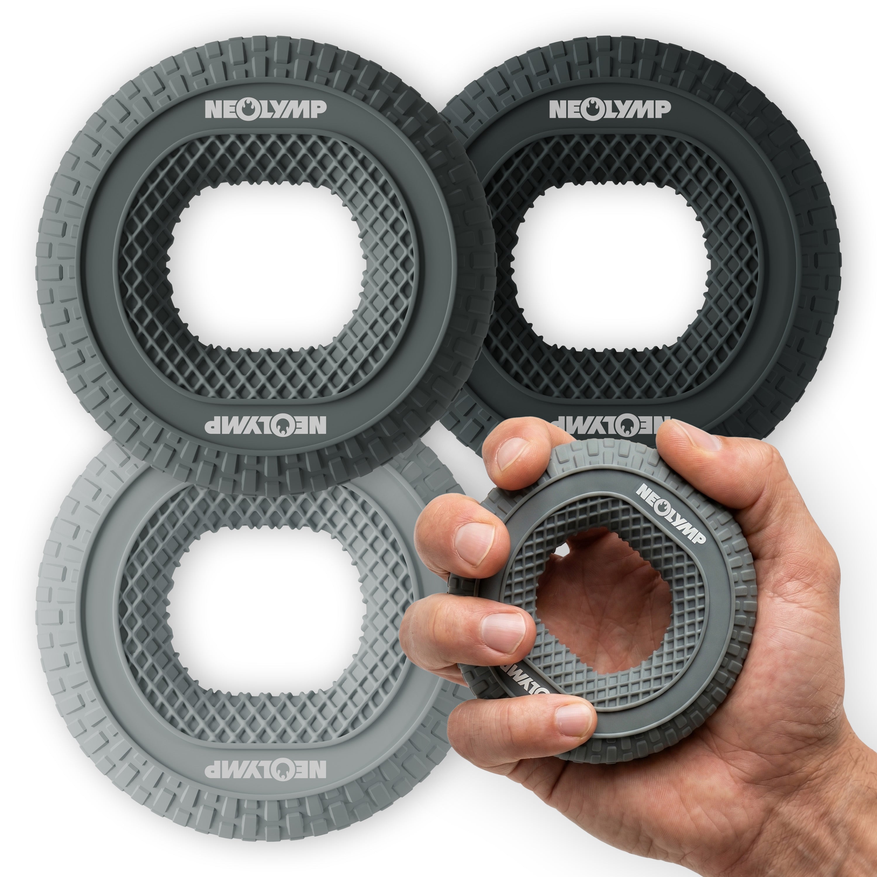 Handtrainer-Ringe aus Silikon | 3er-Set - - Sportgerät von NEOLYMP | Fitnessequipment und Sportartikel