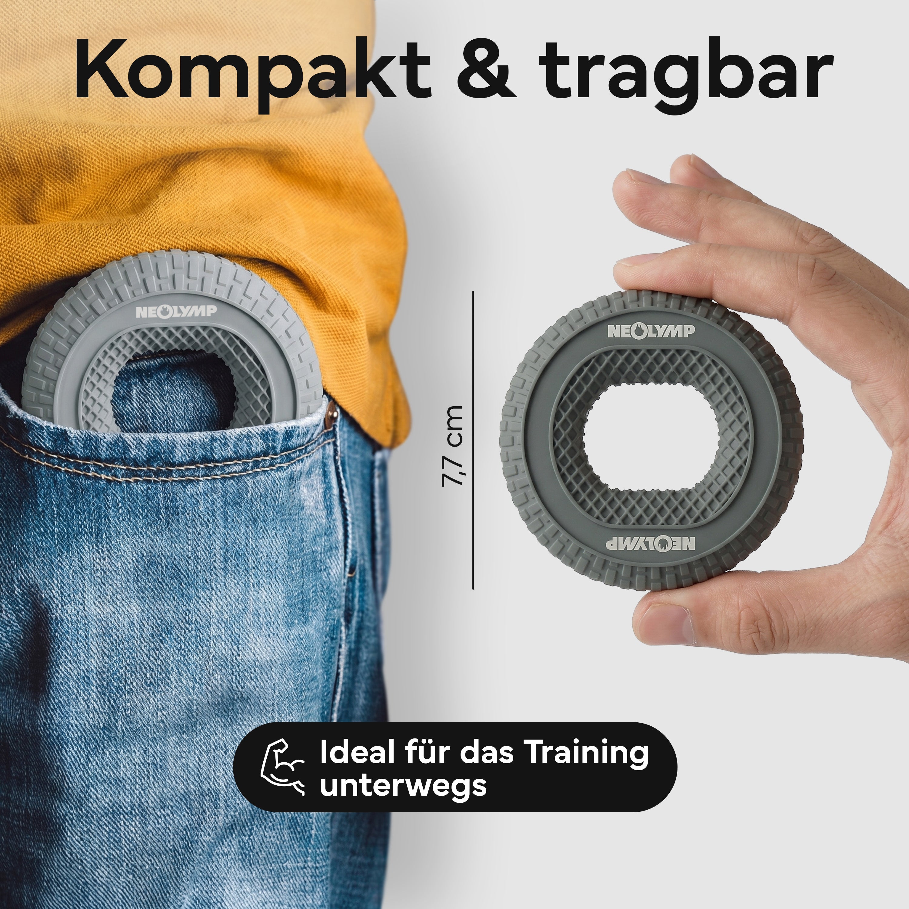 Handtrainer-Ringe aus Silikon | 3er-Set - - Sportgerät von NEOLYMP | Fitnessequipment und Sportartikel