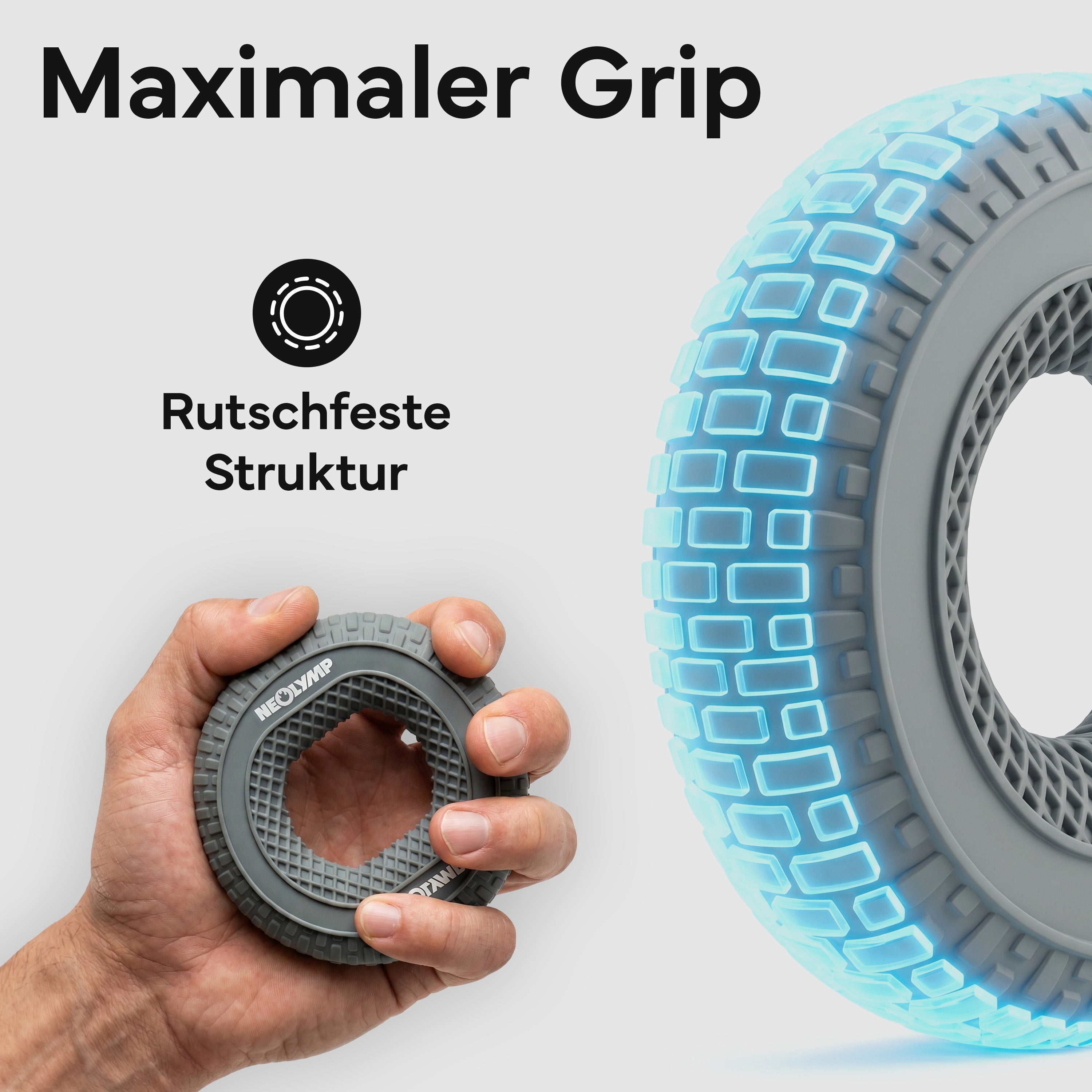 Handtrainer-Ringe aus Silikon | 3er-Set - - Sportgerät von NEOLYMP | Fitnessequipment und Sportartikel