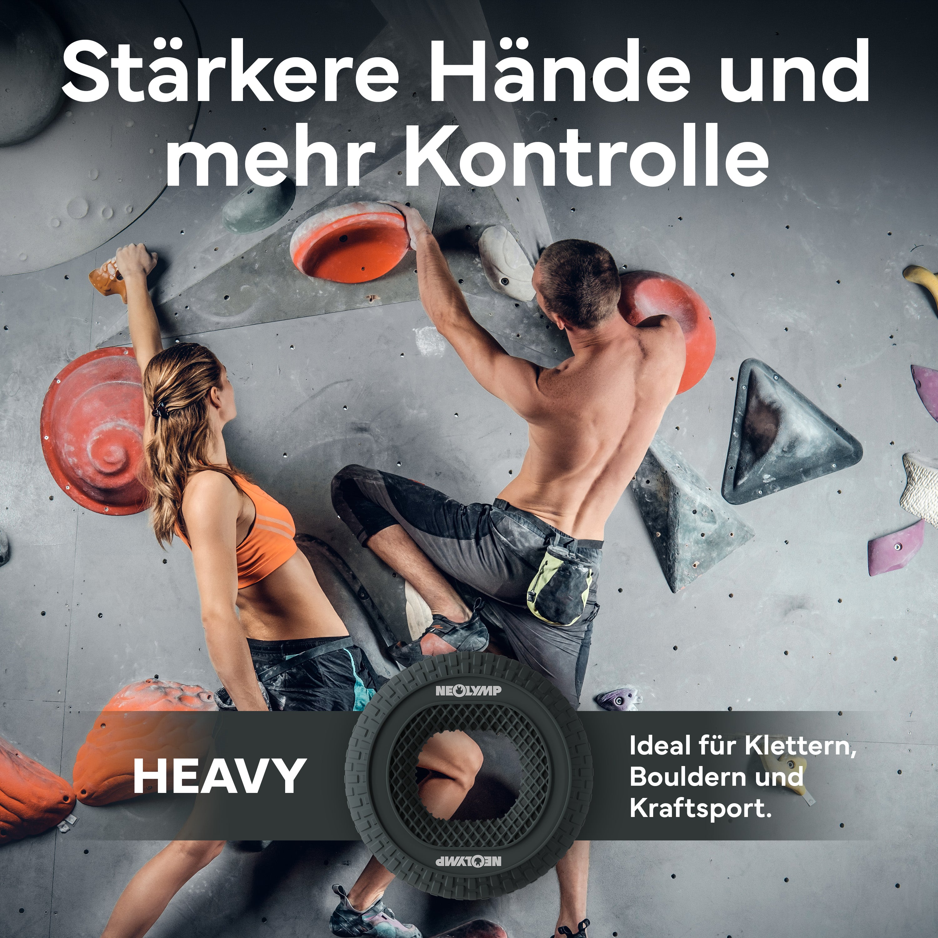 Handtrainer-Ringe aus Silikon | 3er-Set - - Sportgerät von NEOLYMP | Fitnessequipment und Sportartikel