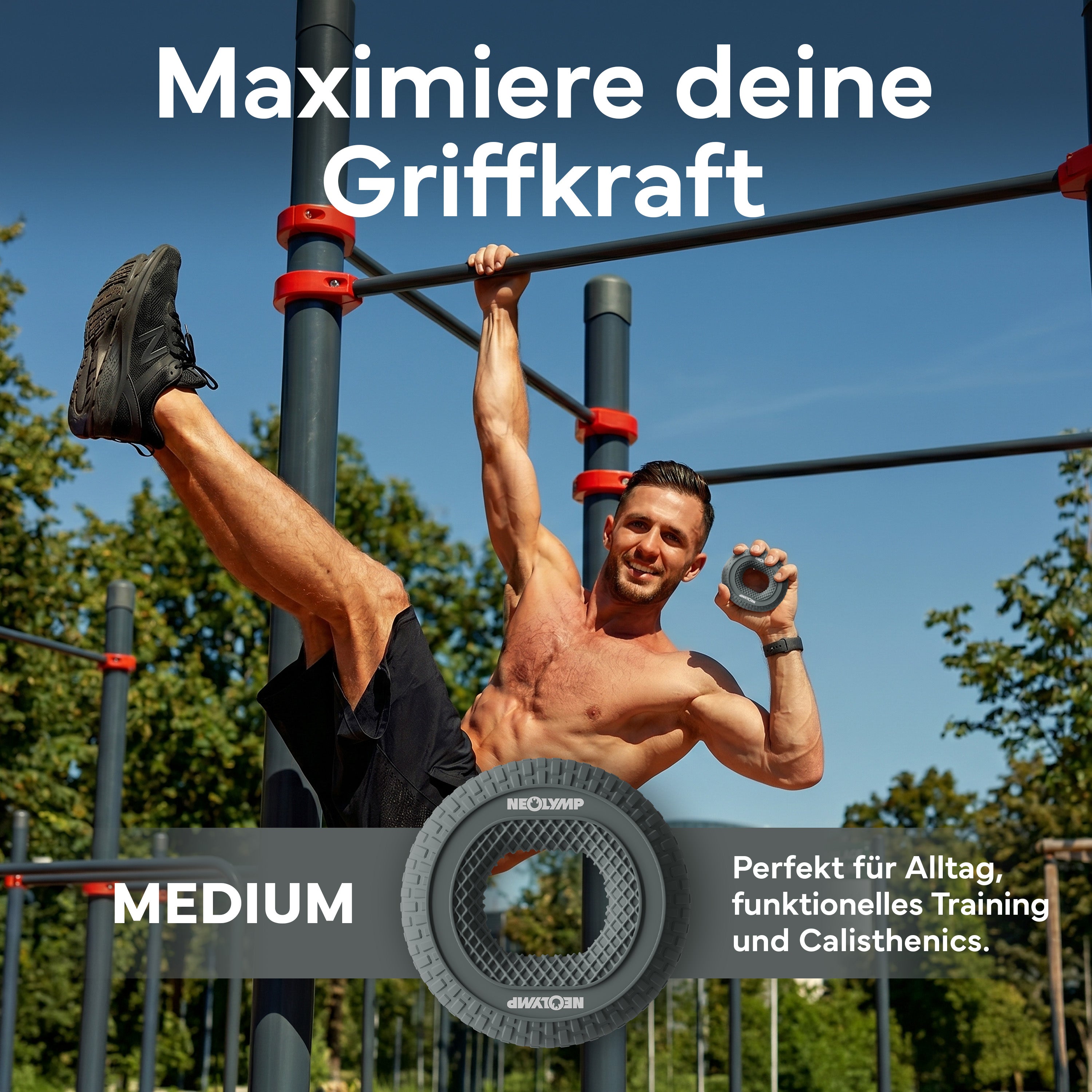 Handtrainer-Ringe aus Silikon | 3er-Set - - Sportgerät von NEOLYMP | Fitnessequipment und Sportartikel