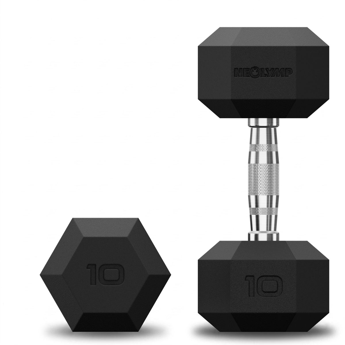Hexagon Hanteln mit TPU-Ummantelung, 1 bis 50 kg - 2 x 10 kg - Hantel von NEOLYMP | Fitnessequipment und Sportartikel