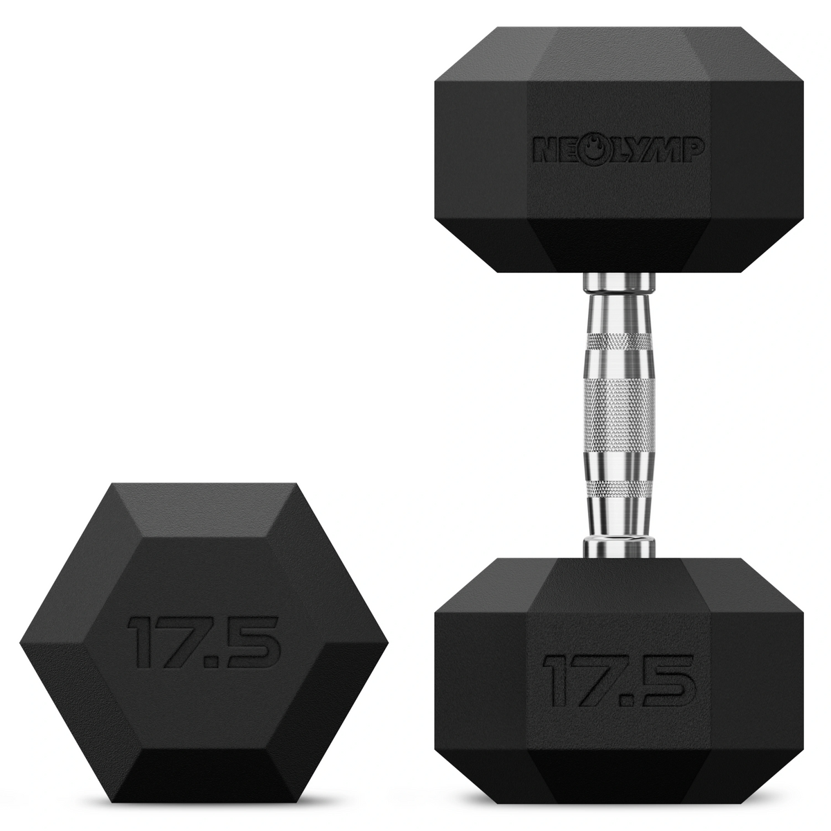 Hexagon Hanteln mit TPU-Ummantelung, 1 bis 50 kg - 17.5 kg - Hantel von NEOLYMP | Fitnessequipment und Sportartikel