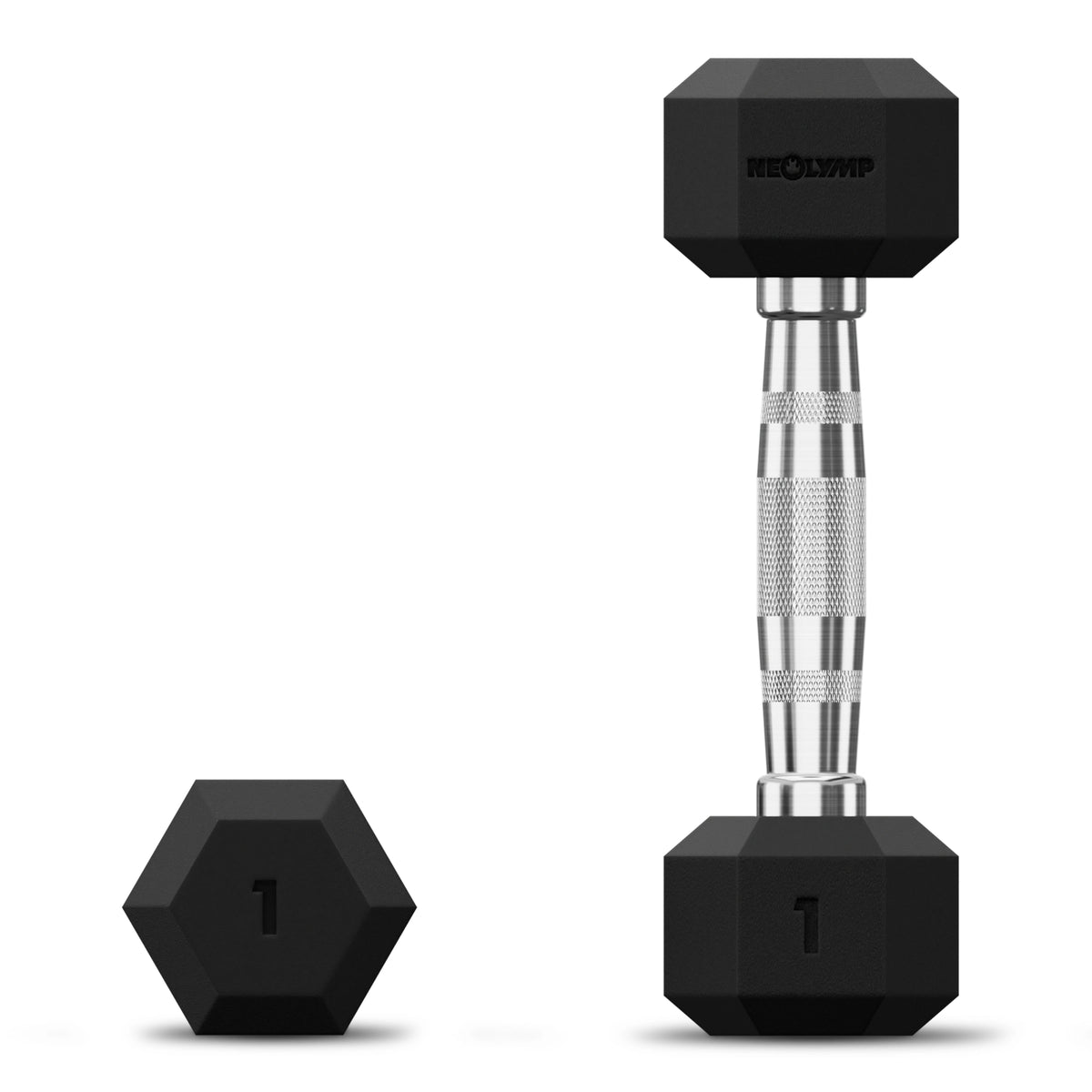 Hexagon Hanteln mit TPU-Ummantelung, 1 bis 50 kg - 2 x 1 kg - Hantel von NEOLYMP | Fitnessequipment und Sportartikel