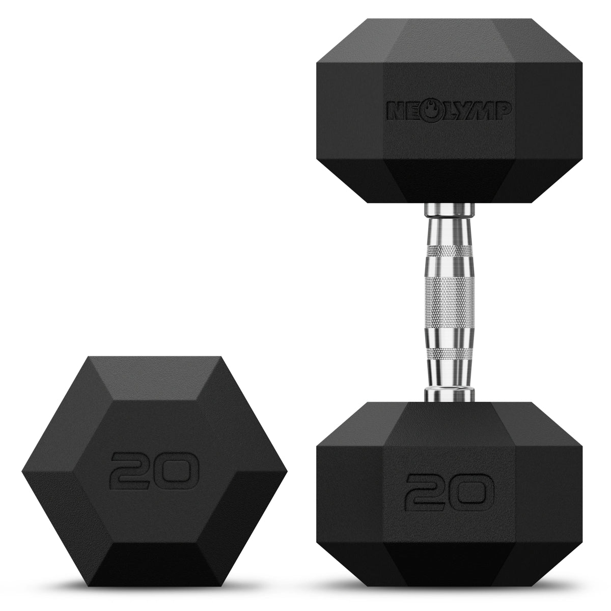 Hexagon Hanteln mit TPU-Ummantelung, 1 bis 50 kg - 20 kg - Hantel von NEOLYMP | Fitnessequipment und Sportartikel