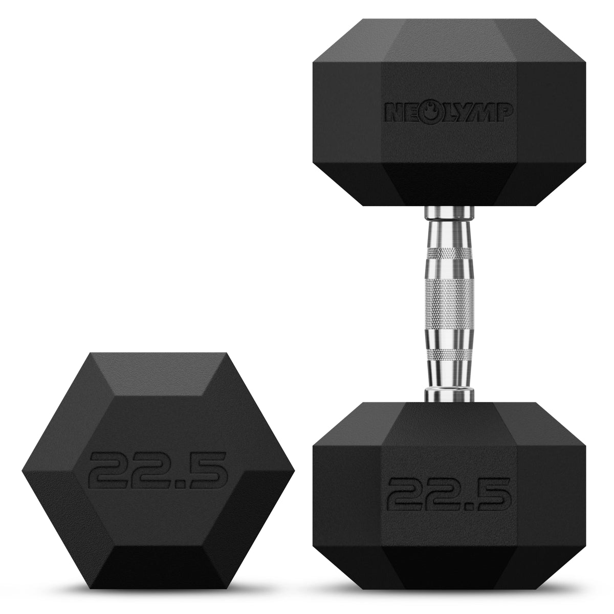 Hexagon Hanteln mit TPU-Ummantelung, 1 bis 50 kg - 22.5 kg - Hantel von NEOLYMP | Fitnessequipment und Sportartikel