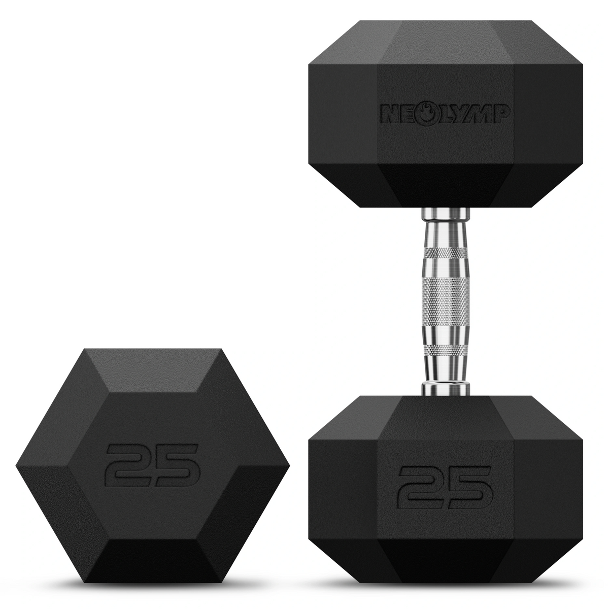 Hexagon Hanteln mit TPU-Ummantelung, 1 bis 50 kg - 25 kg - Hantel von NEOLYMP | Fitnessequipment und Sportartikel