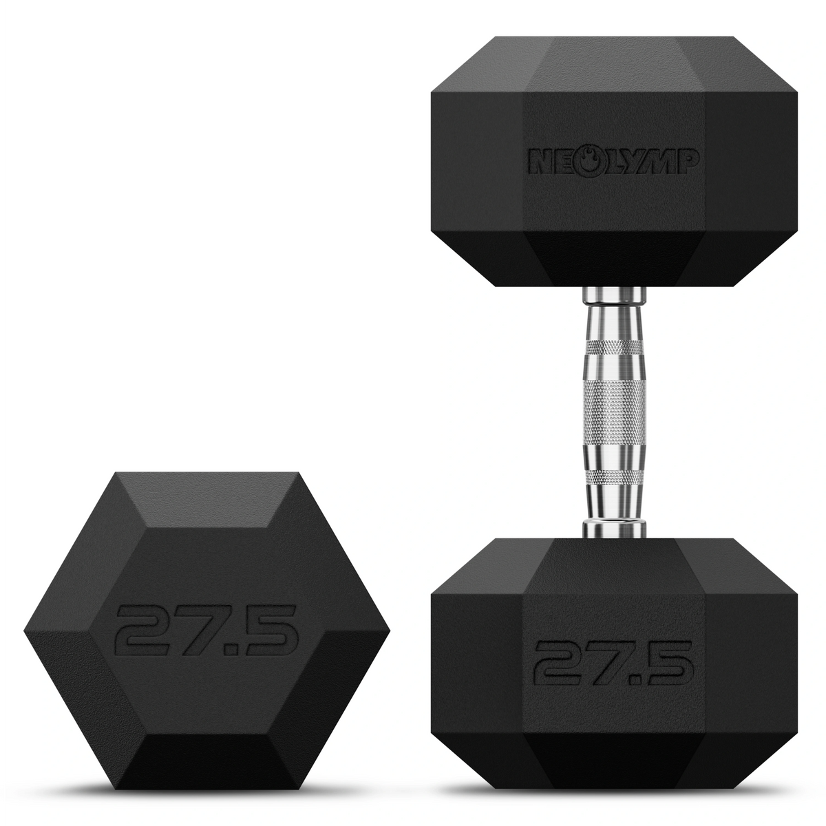 Hexagon Hanteln mit TPU-Ummantelung, 1 bis 50 kg - 27.5 kg - Hantel von NEOLYMP | Fitnessequipment und Sportartikel