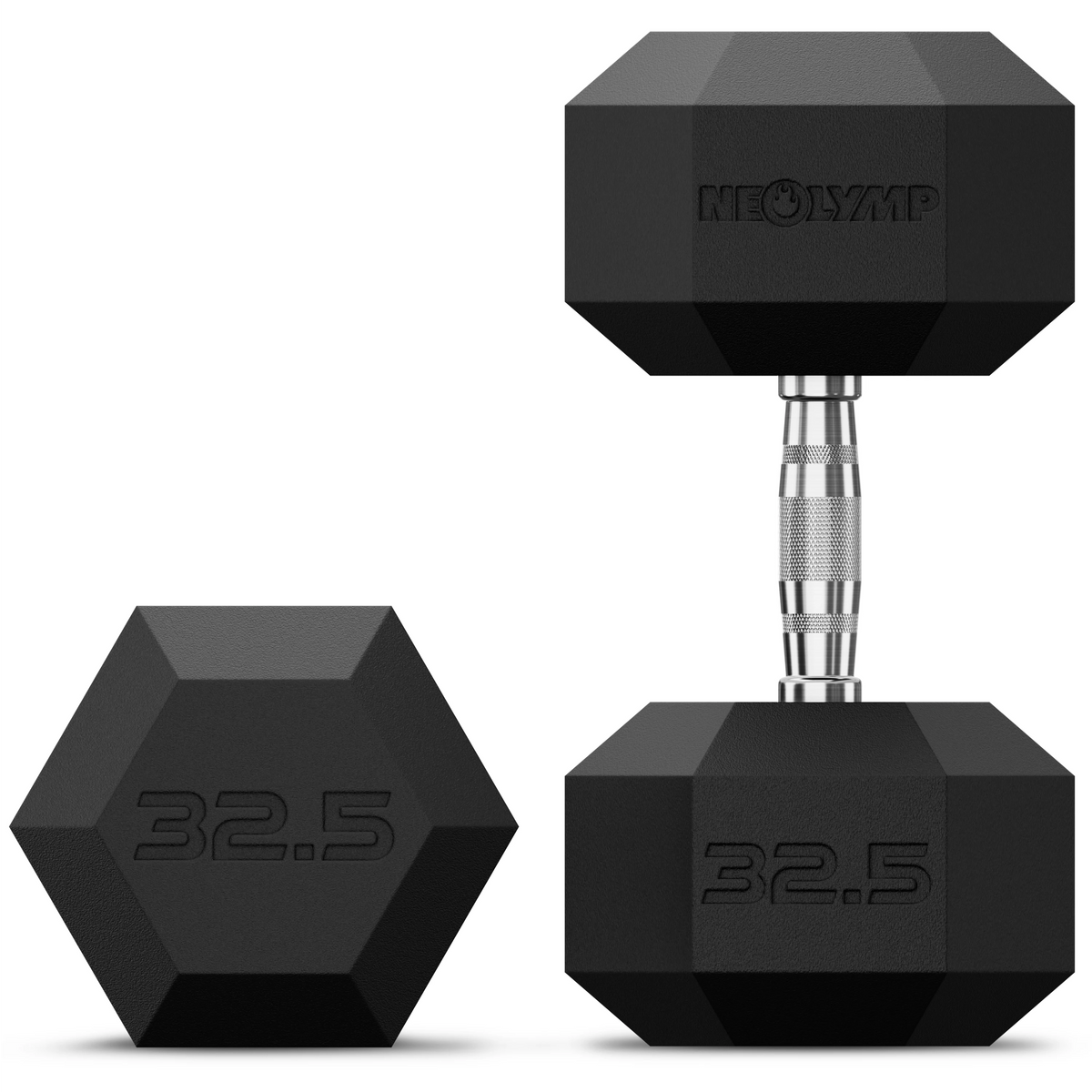 Hexagon Hanteln mit TPU-Ummantelung, 1 bis 50 kg - 32.5 kg - Hantel von NEOLYMP | Fitnessequipment und Sportartikel