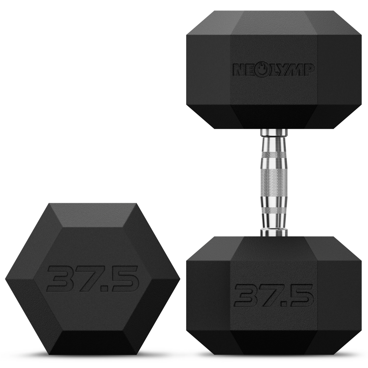 Hexagon Hanteln mit TPU-Ummantelung, 1 bis 50 kg - 37.5 kg - Hantel von NEOLYMP | Fitnessequipment und Sportartikel