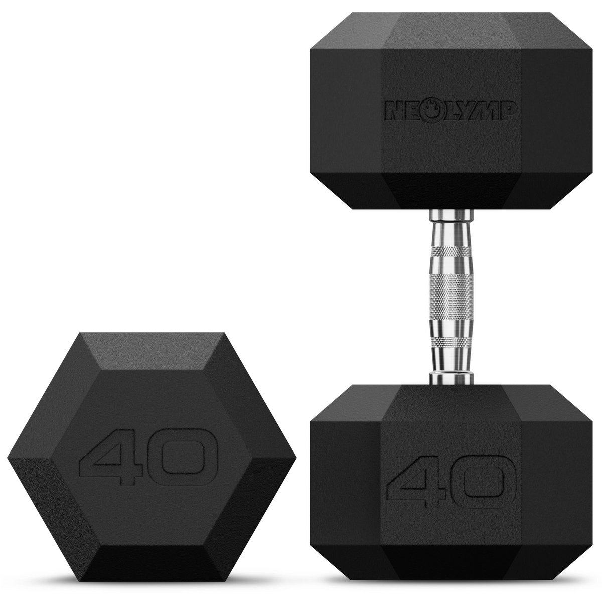 Hexagon Hanteln mit TPU-Ummantelung, 1 bis 50 kg - 40 kg - Hantel von NEOLYMP | Fitnessequipment und Sportartikel