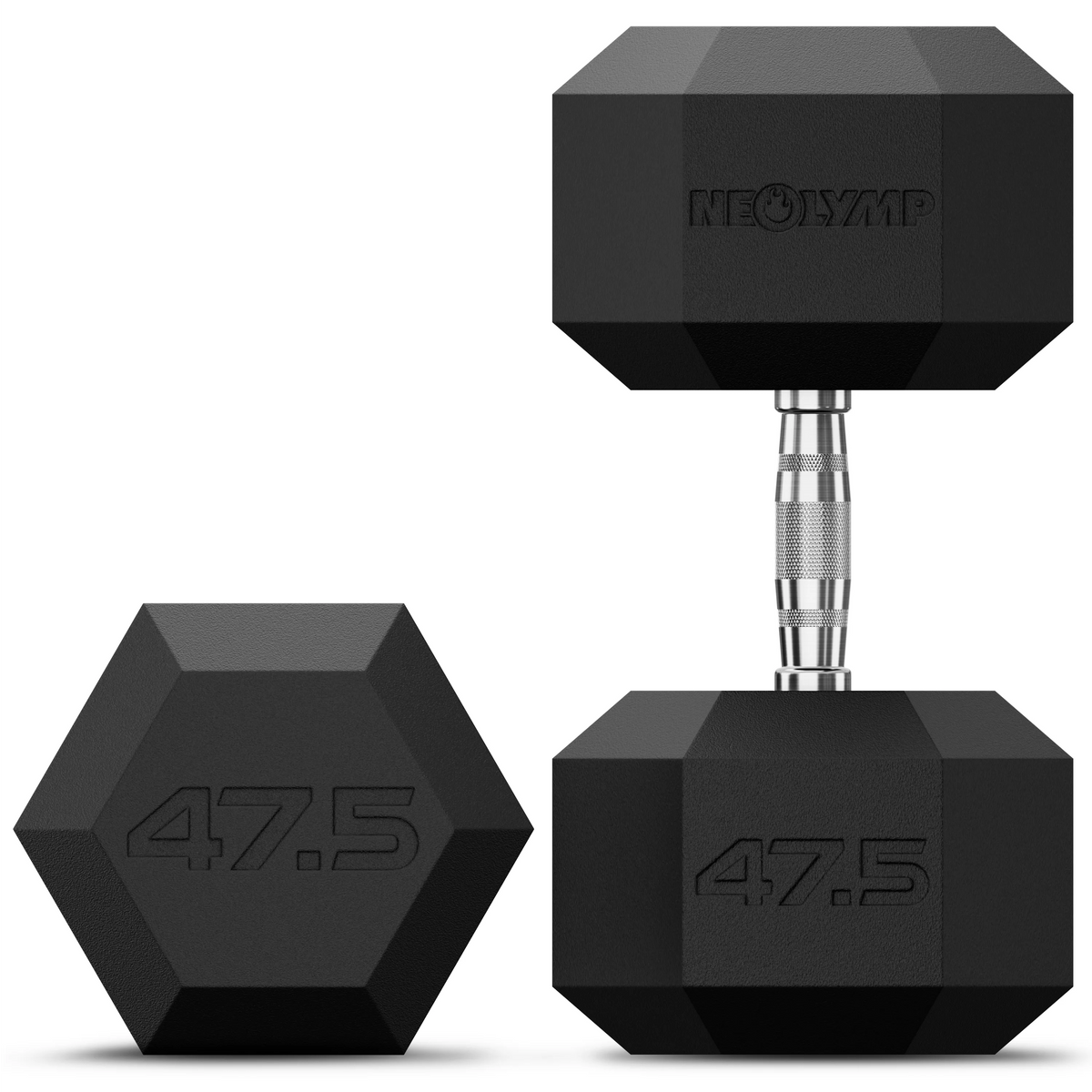 Hexagon Hanteln mit TPU-Ummantelung, 1 bis 50 kg - 47.5 kg - Hantel von NEOLYMP | Fitnessequipment und Sportartikel