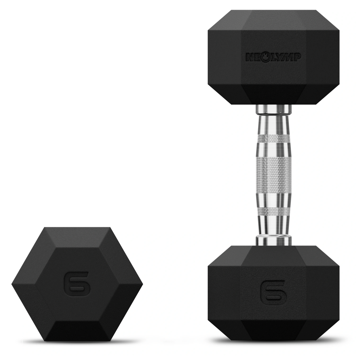 Hexagon Hanteln mit TPU-Ummantelung, 1 bis 50 kg - 2 x 6 kg - Hantel von NEOLYMP | Fitnessequipment und Sportartikel
