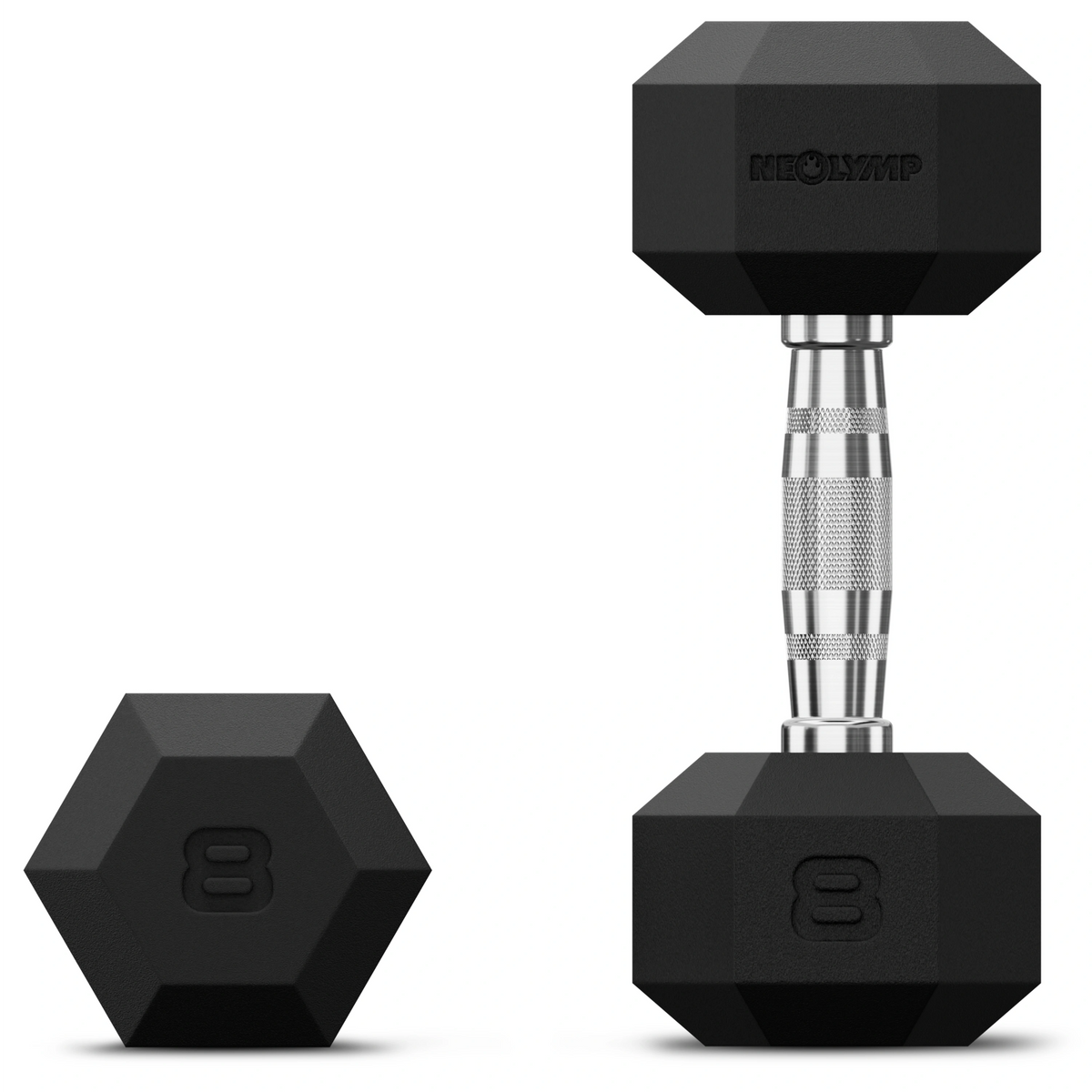 Hexagon Hanteln mit TPU-Ummantelung, 1 bis 50 kg - 2 x 8 kg - Hantel von NEOLYMP | Fitnessequipment und Sportartikel