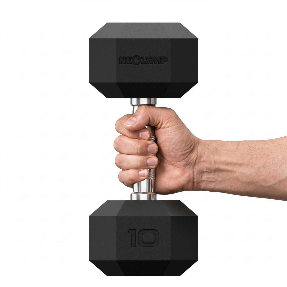 Hexagon Hanteln mit TPU-Ummantelung, 1 bis 50 kg - 42.5 kg - Hantel von NEOLYMP | Fitnessequipment und Sportartikel