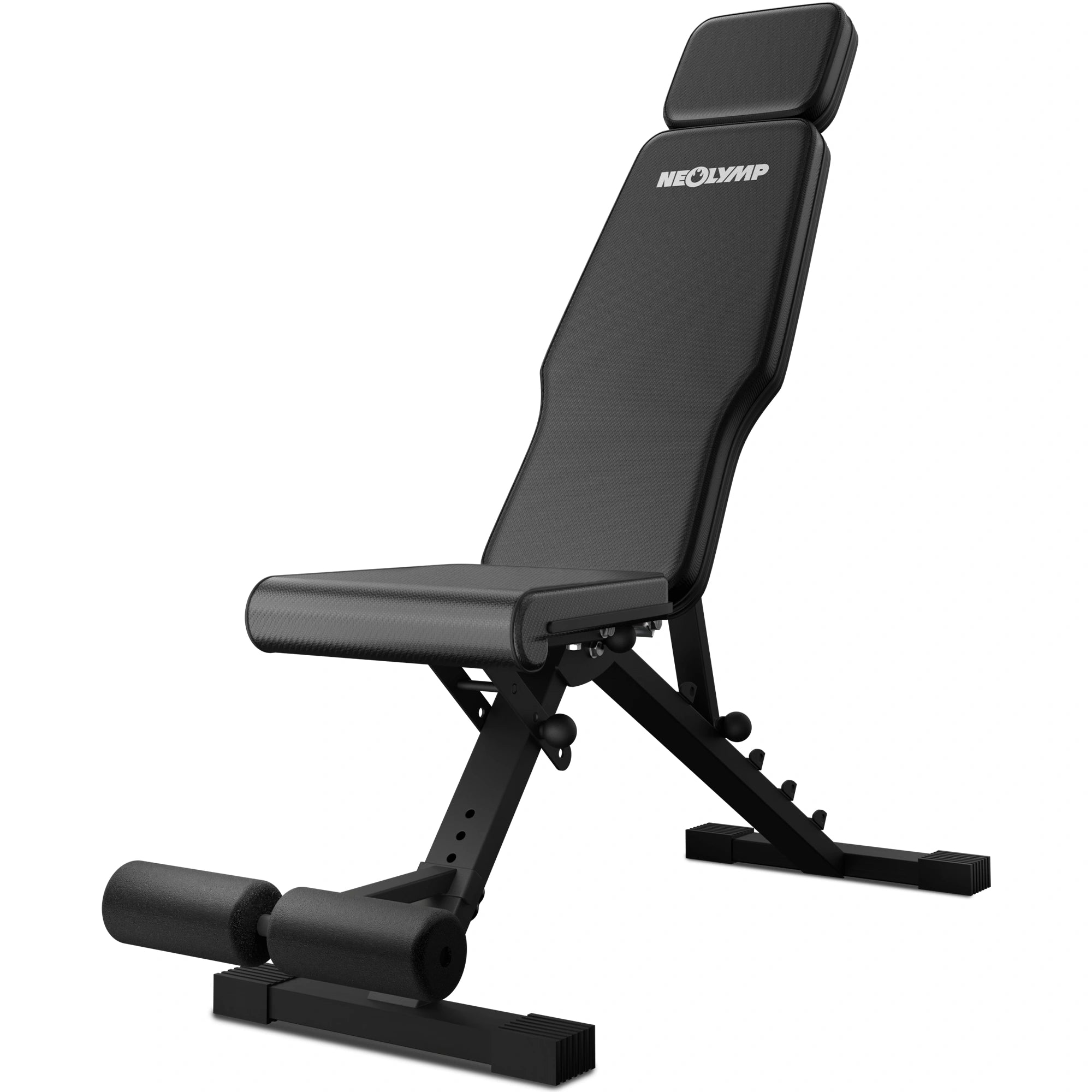 Hantelbank schwarz - rutschfest, mit Carbonfaser-Bezug