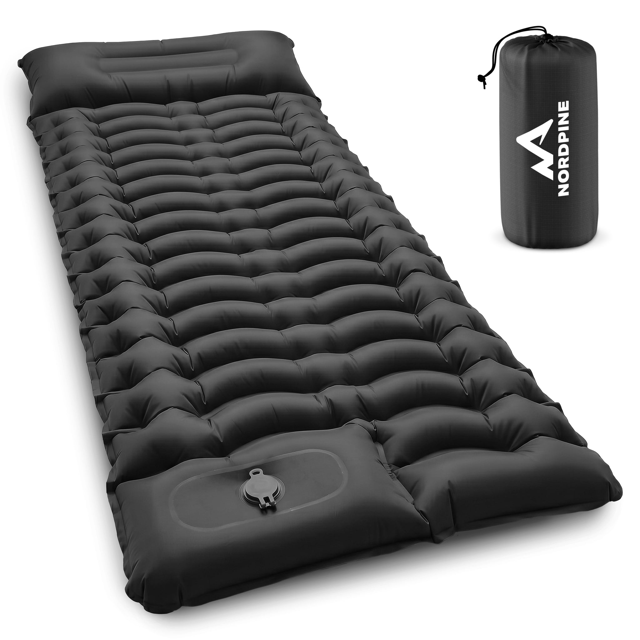 Camping- & Isomatte aufblasbar, 10 cm, integrierte Pumpe