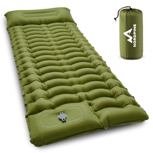 Isomatte Single - kombinierbar, integrierte Luftpumpe - Army Green - Campingartikel von NORDPINE | Outdoor-Equipment, Wandern, Camping